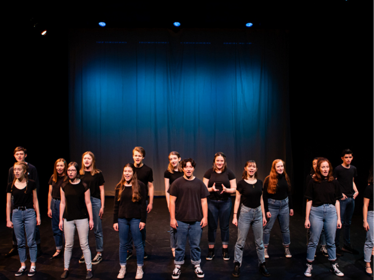 teens performing in Vermont Stage Youth Company Showcase