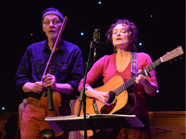 Pete Sutherland and Patti Casey performing in Winter Tales