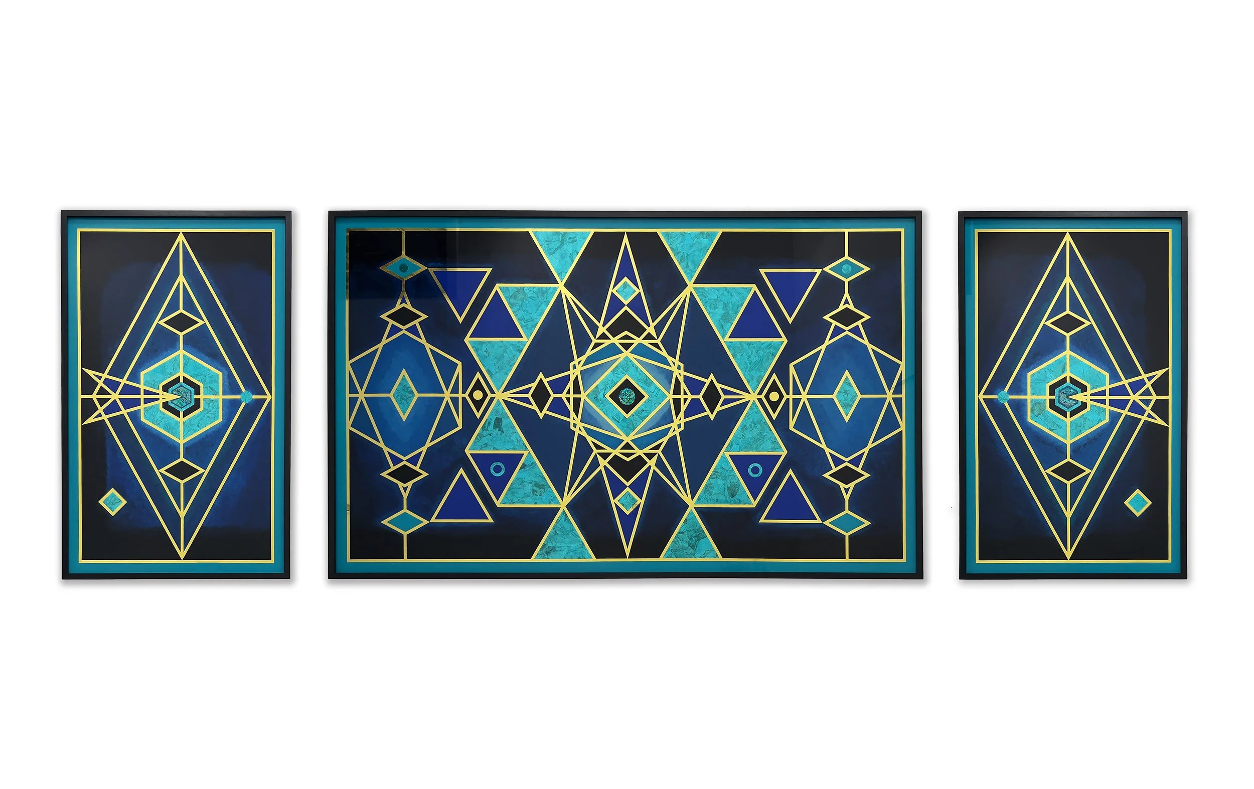 Focus (triptych),
219 cm x 77 cm