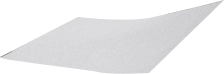 A blank white paper sheet on a black background.
