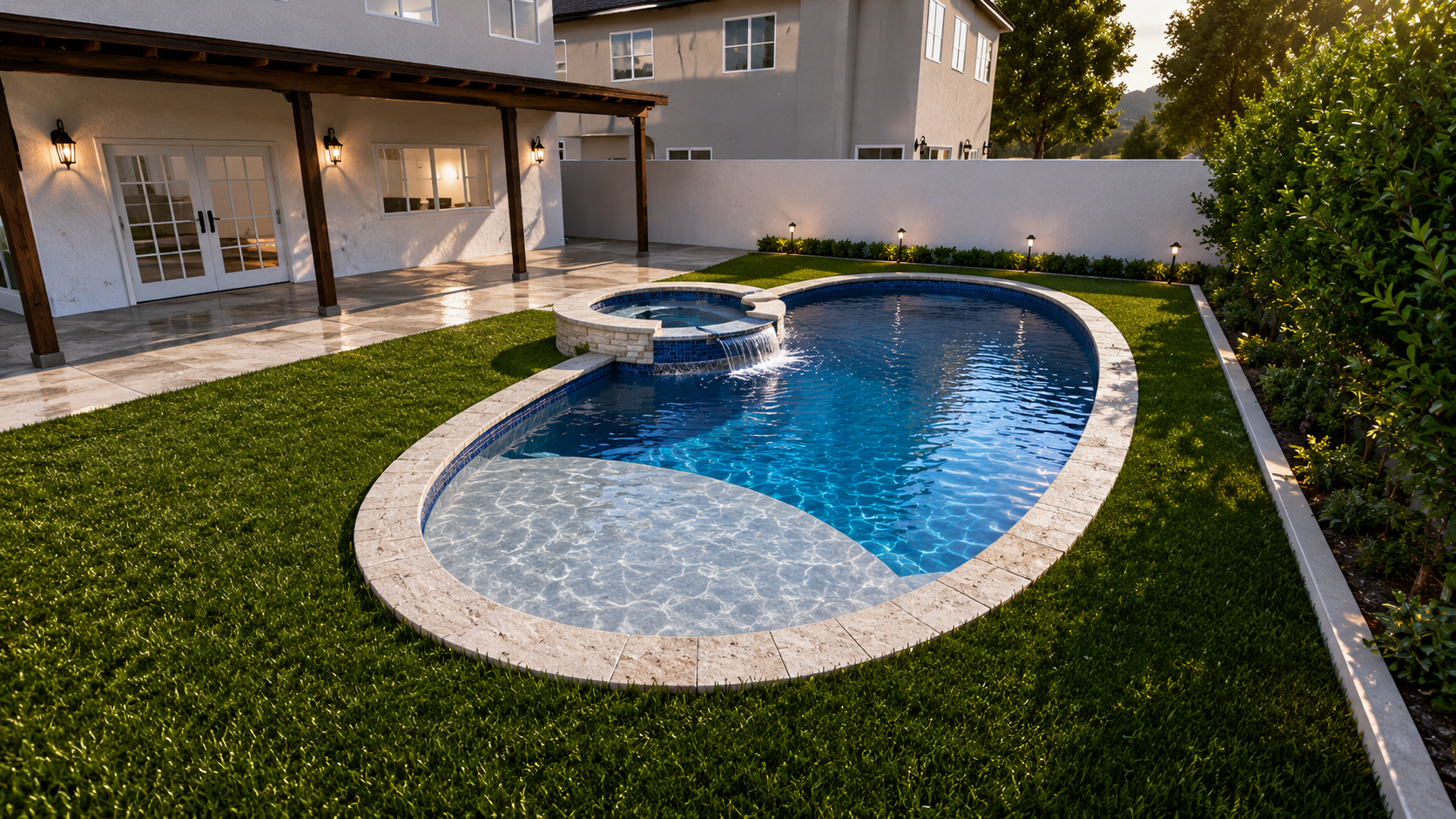 03 — THE RIVIERA // Inspired by resort-style living with elegant freeform lines and a luxurious Baja shelf centerpiece.