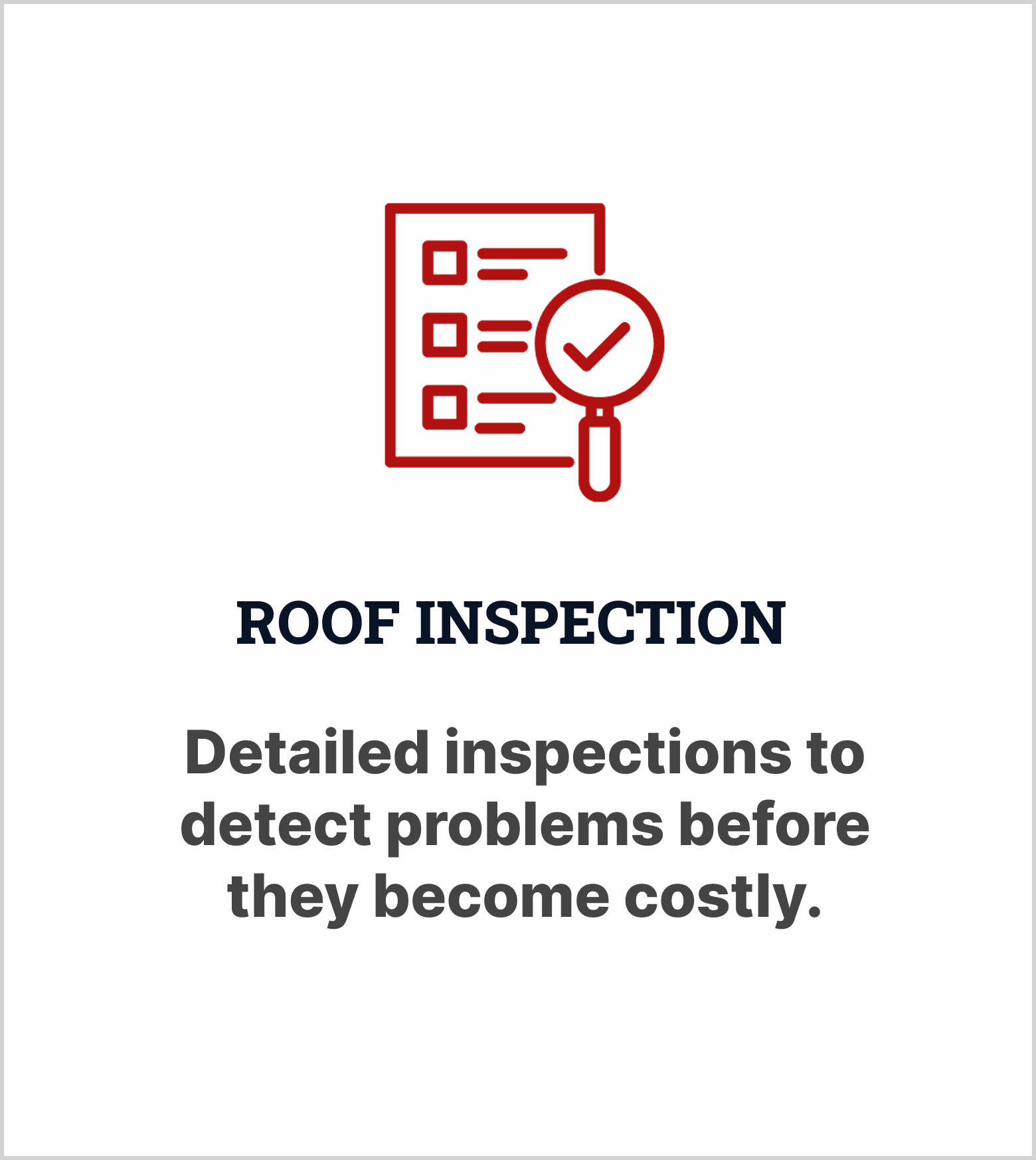 Ícono de inspección de techo con lista y marca de verificación en círculo
