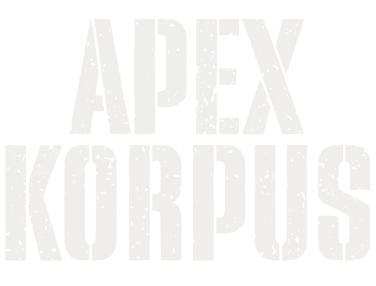 Stylized text reading "Apex Kudru" with a distressed font on a black background