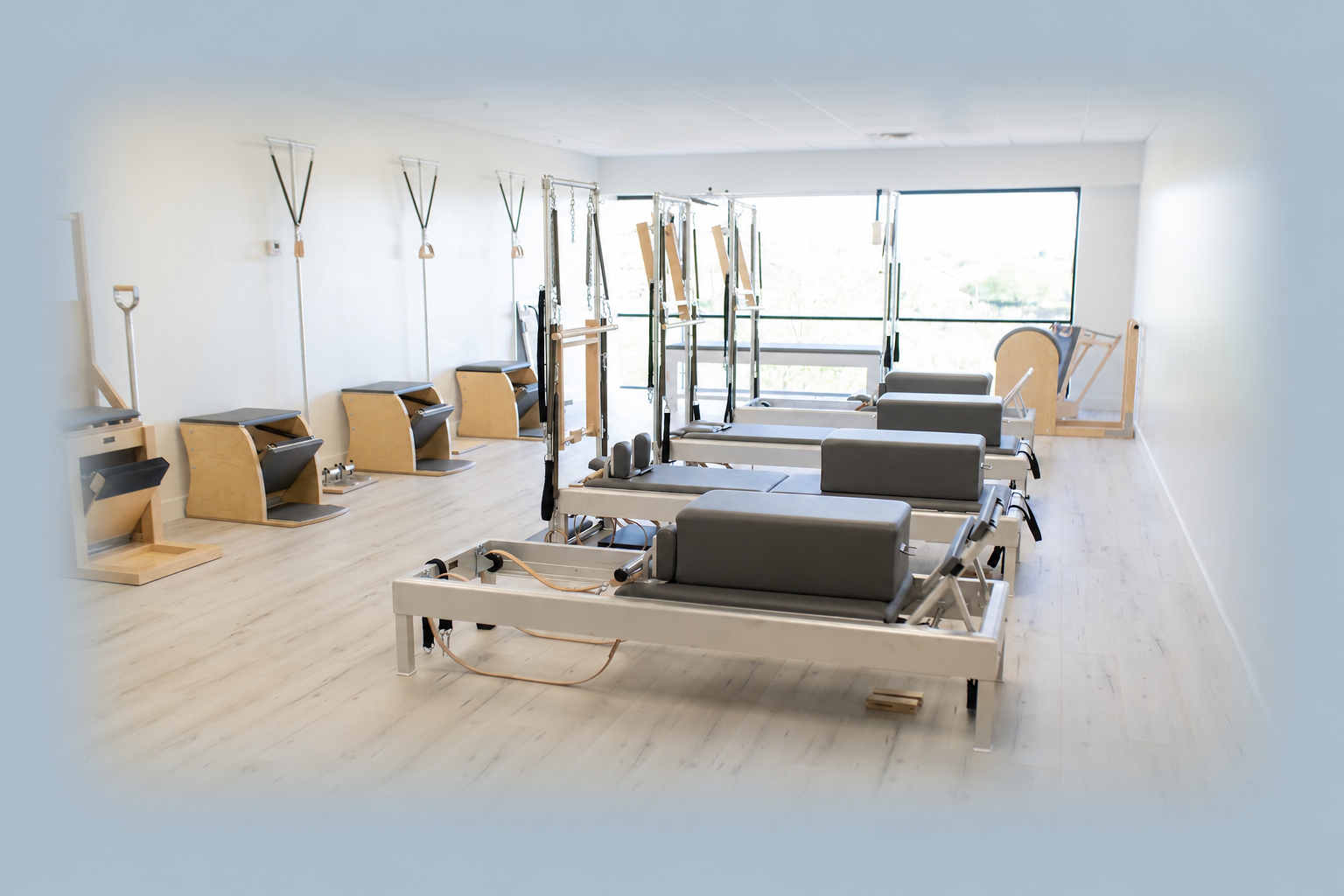 Light filled Classical Pilates Studio at TruForm Pilates in Scottsdale AZ