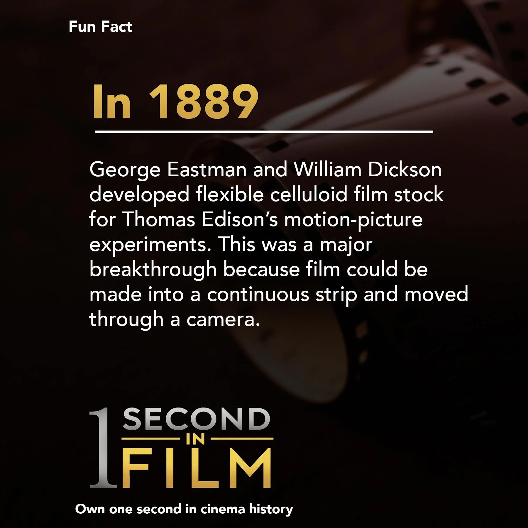 The birth of Cinema. George Eastman was the founder of the Eastman Kodak Company. 🎞️ #film #movie #kodak @kodak_shootfilm @kodak @1secondinfilm