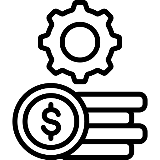 Un dibujo de un símbolo de radiación en negro sobre fondo transparente.
