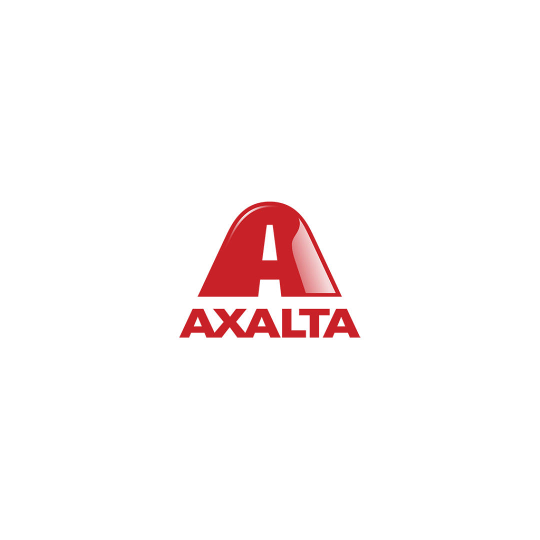 Logotipo de la marca Axalta en rojo y blanco con la letra 'A' grande en el centro.