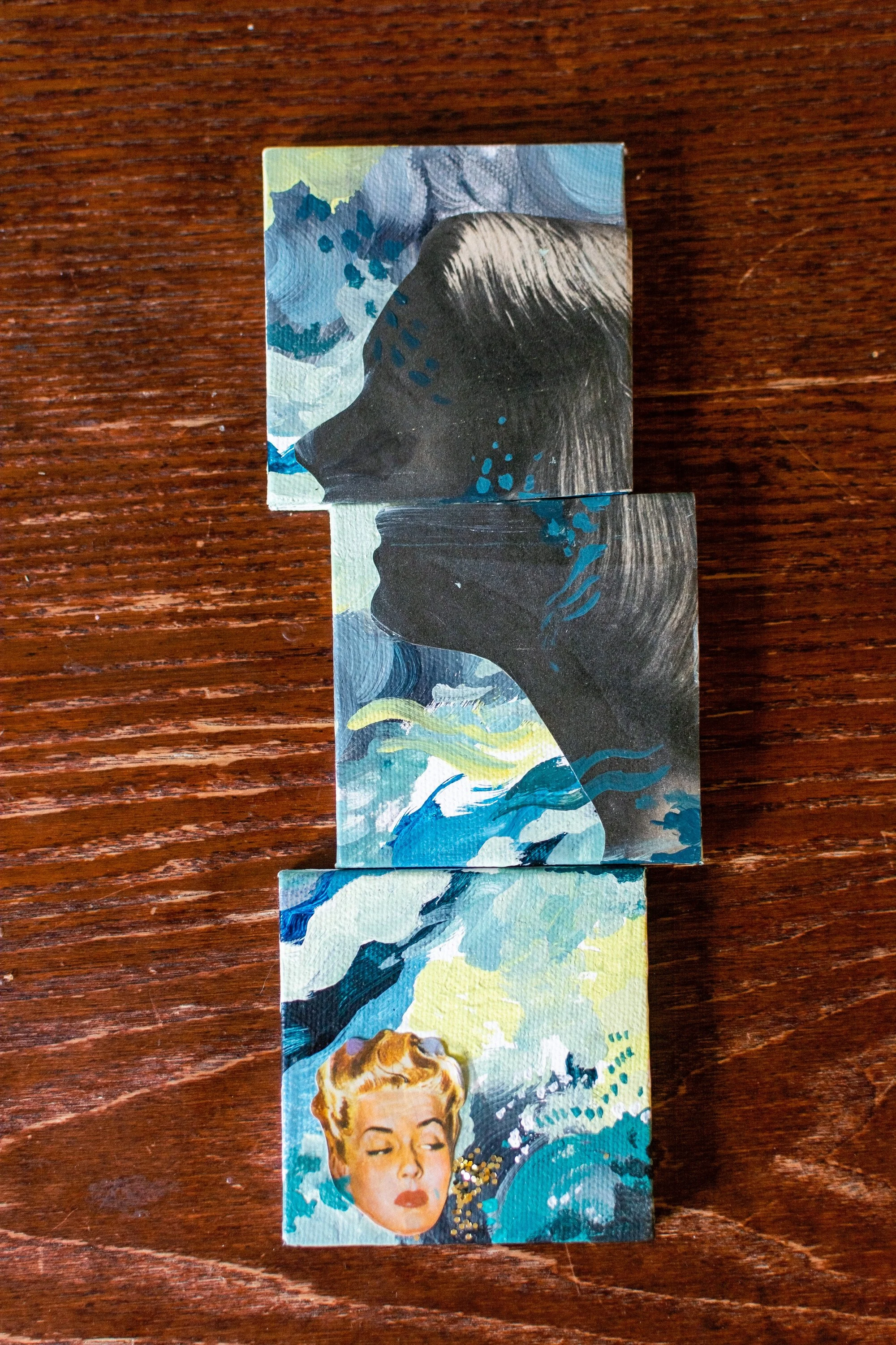 Acrylic Vintage Image Collage