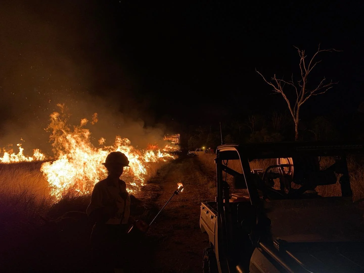 North bound grass burning skills maintenance. #qldfire #grassburns #firelandconsultancy #polaris #rfsqld