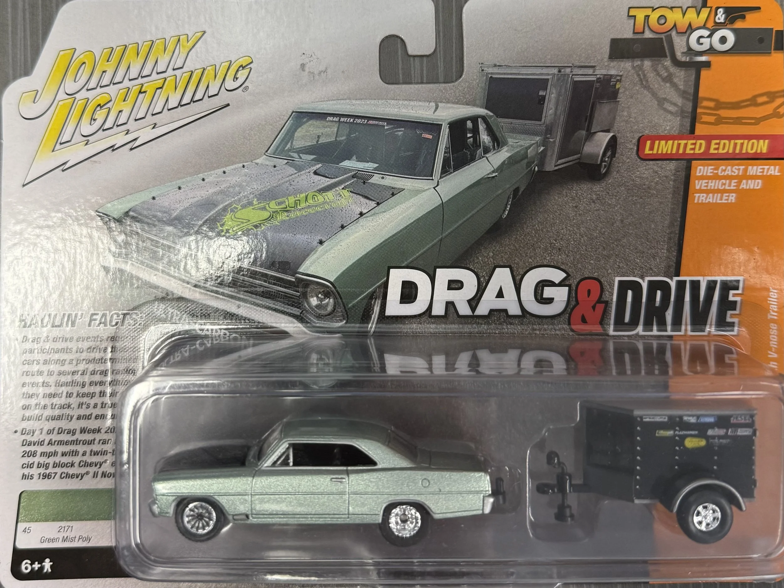 Bryant's Slow Friend Dave's 1967 Chevy II Johnny Lightning Die-Cast car