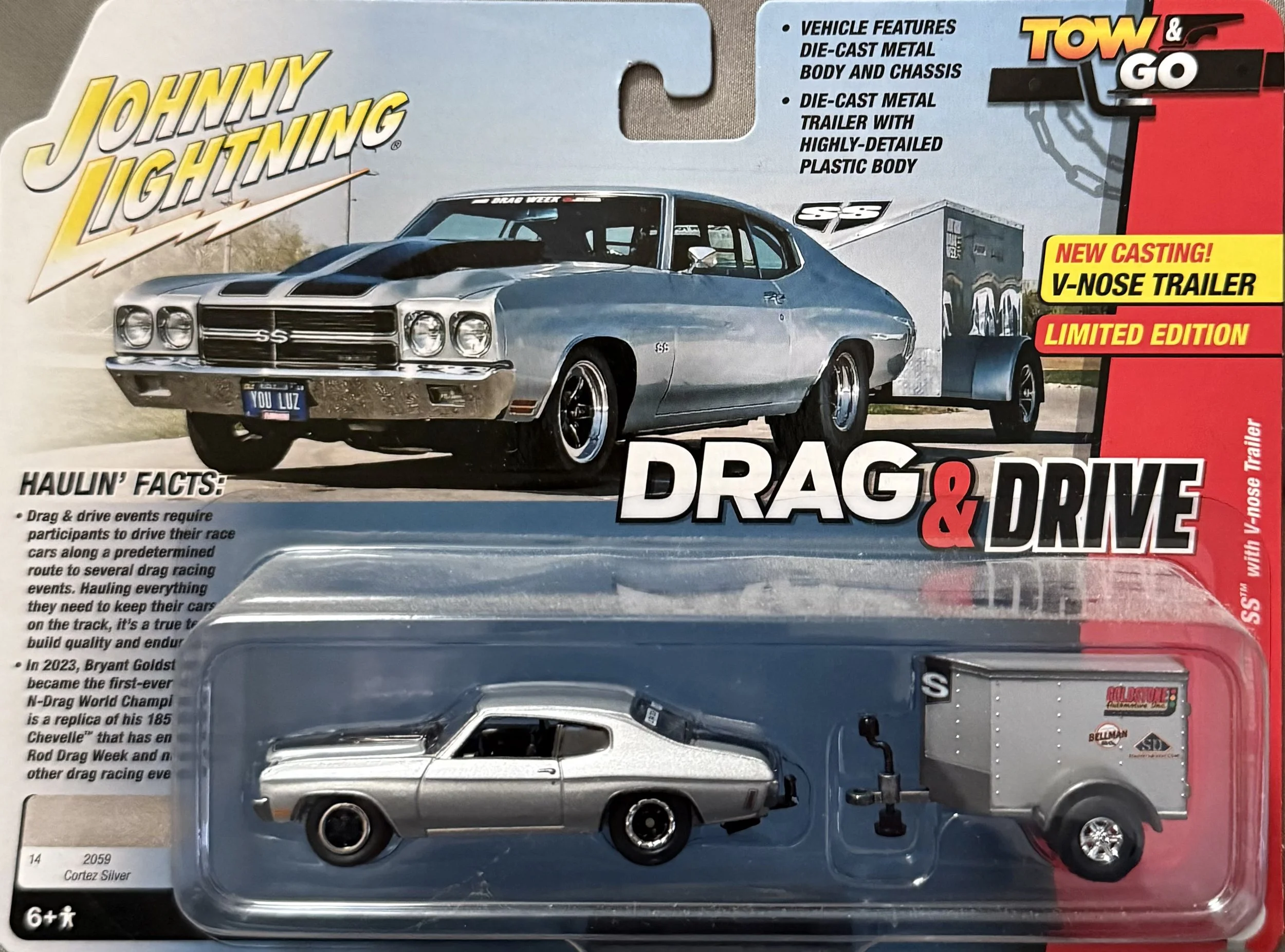 Goldstone Racing 1970 Chevy Chevelle Johnny Lightning Die-Cast car