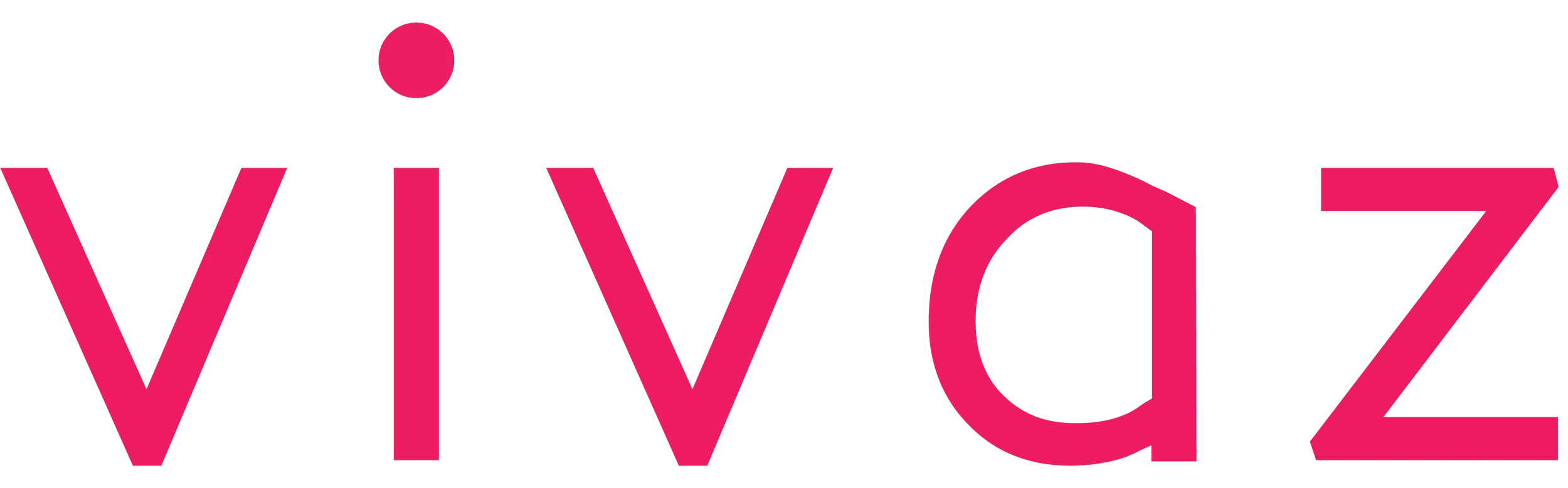 The logo of Vivaz, featuring the word 'Vivaz' in pink letters with horizontal lines and a pink dot above the 'V'.