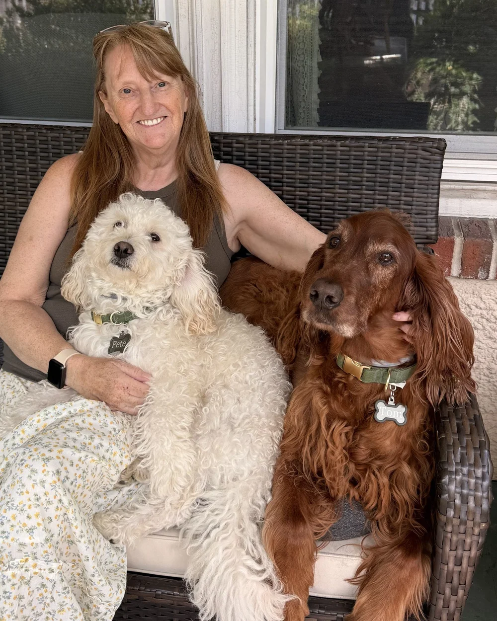 Heather Stauffer, REALTOR, at home with her two dogs