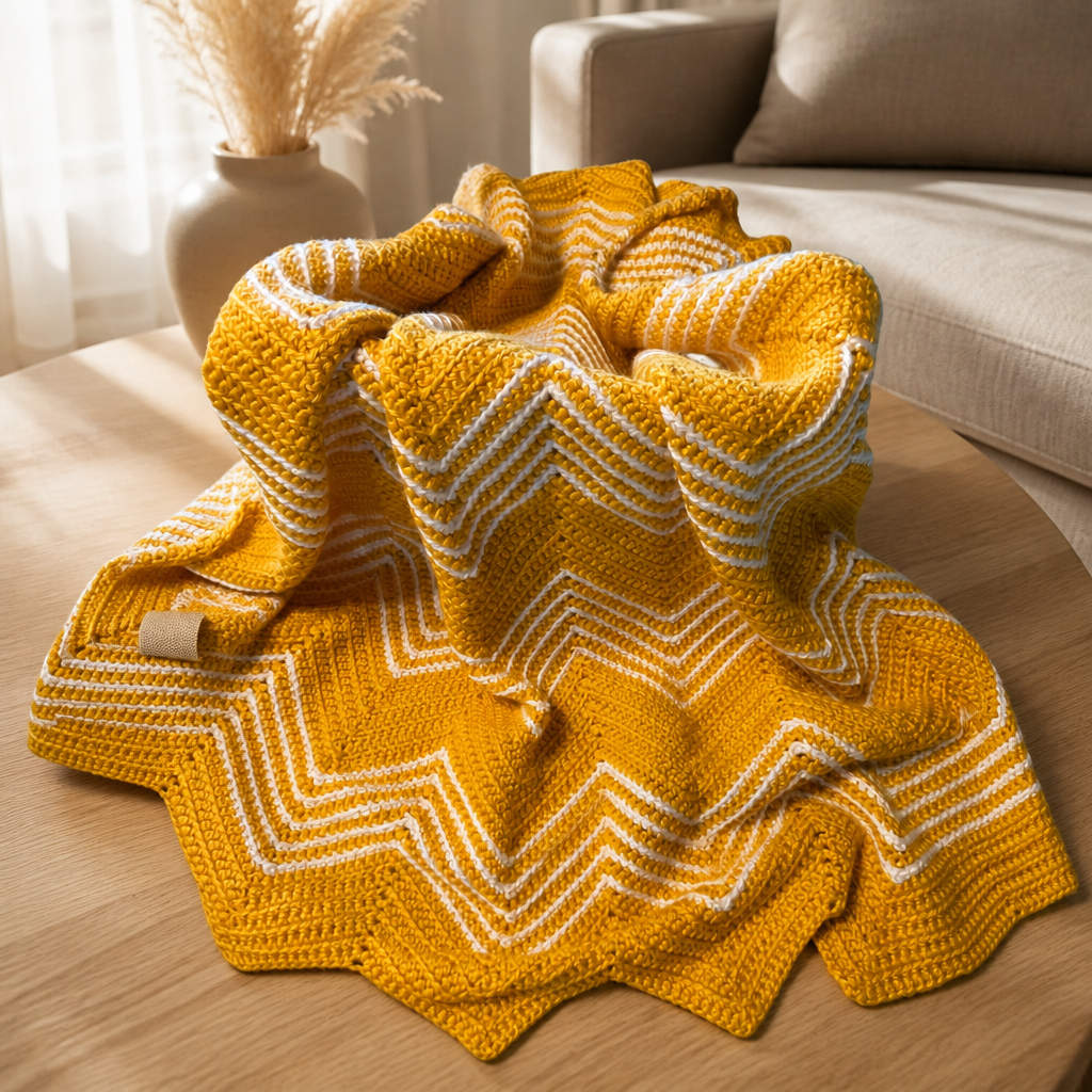 Chevron Stitch Baby Blanket