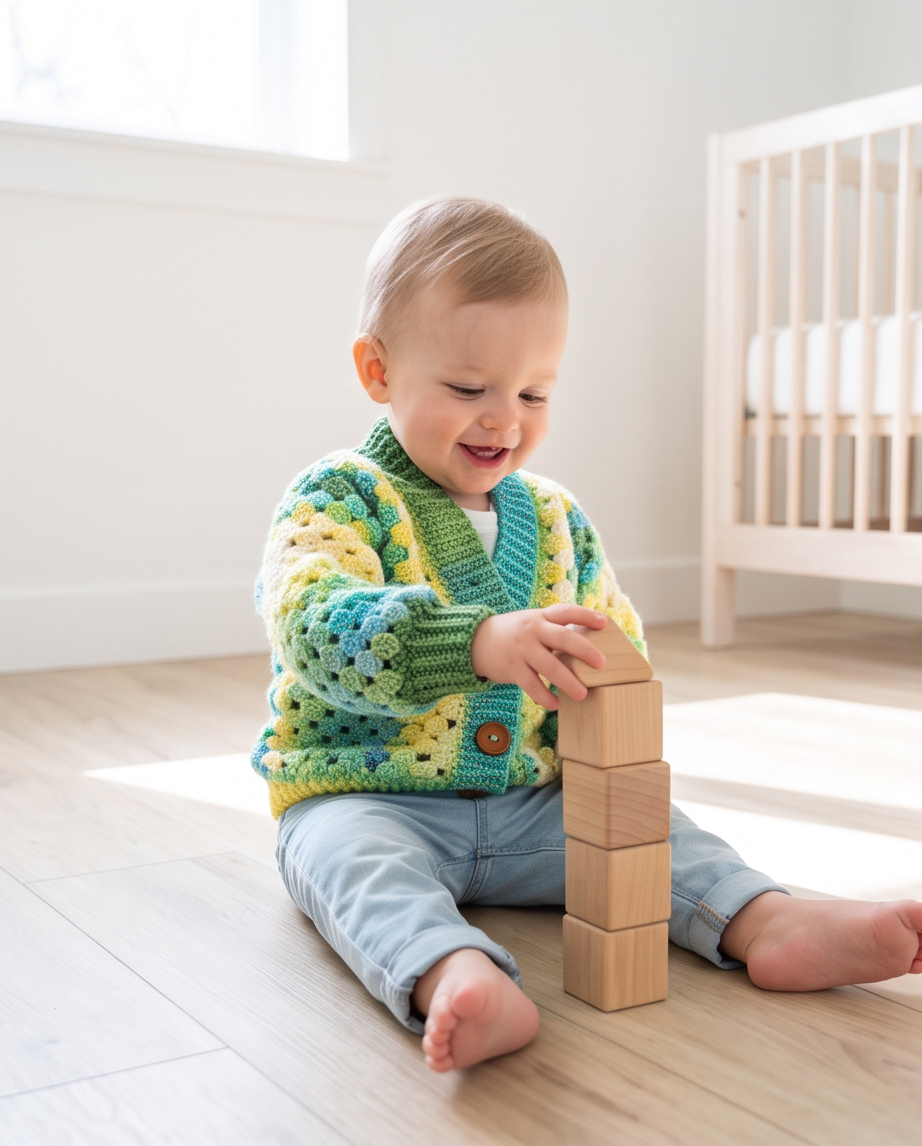 Keiki Granny Stitch Cardigan