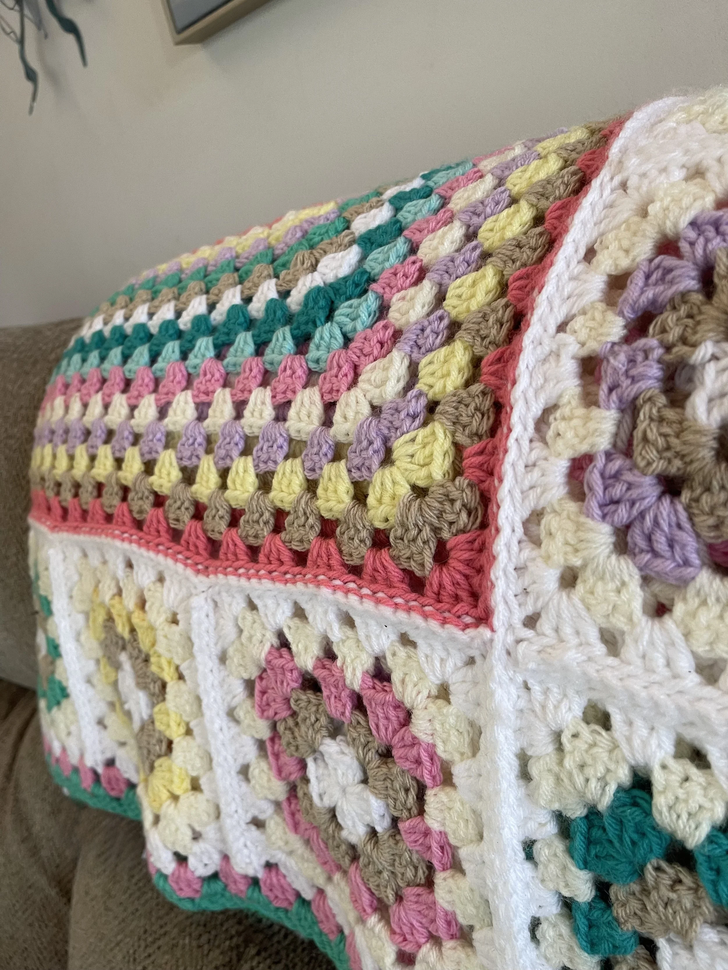 Mixed Granny Square Blanket