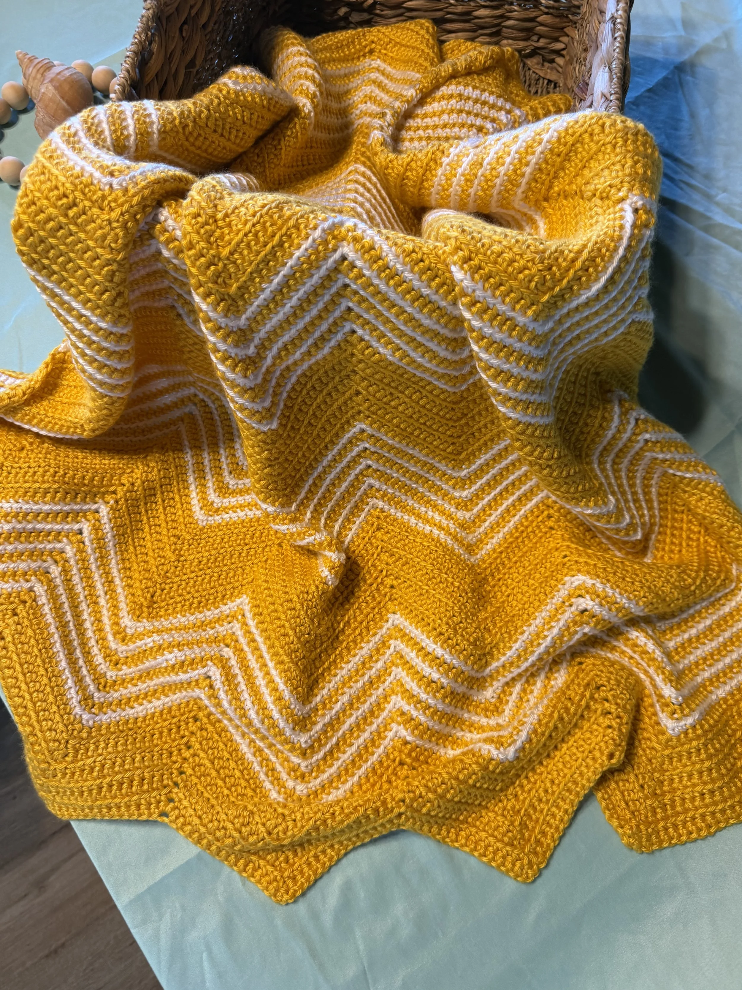 Chevron Stitch Baby Blanket