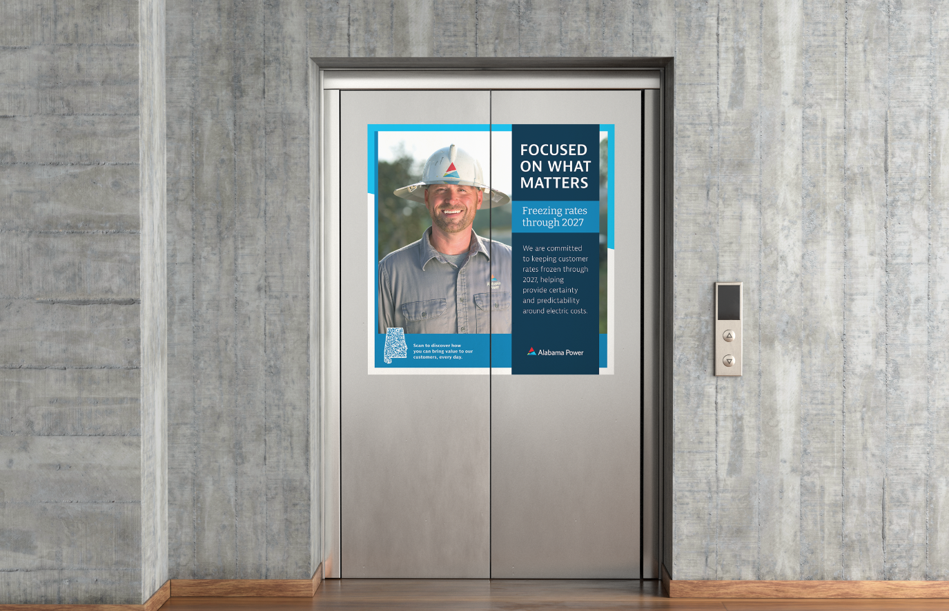 ELEVATOR CLINGS | FOCUSED ON WHAT MATTERS | ALABAMA POWER