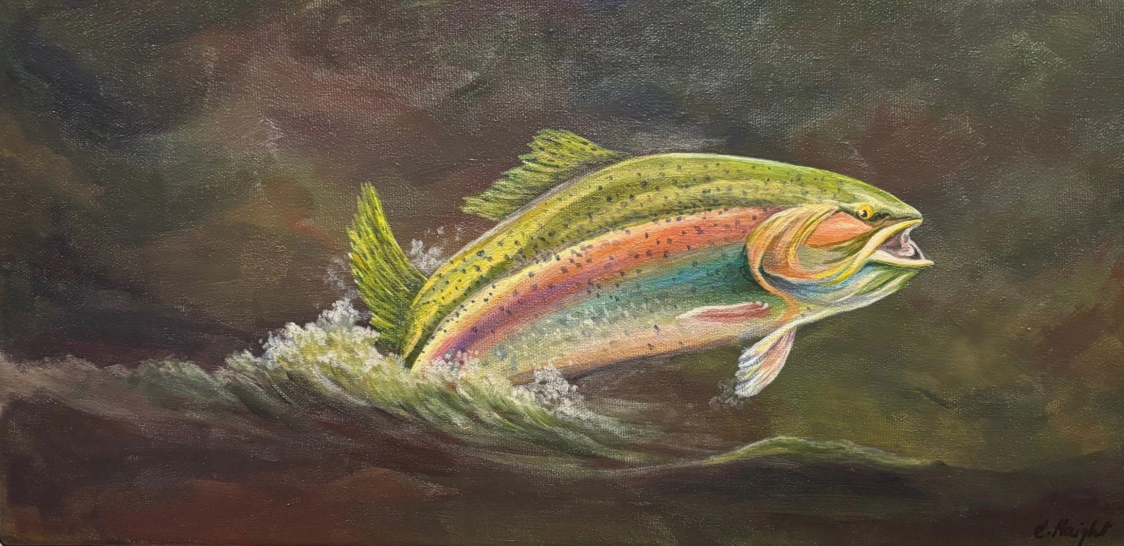 Leaping Rainbow | Acrylic on Canvas | 10"x 10"