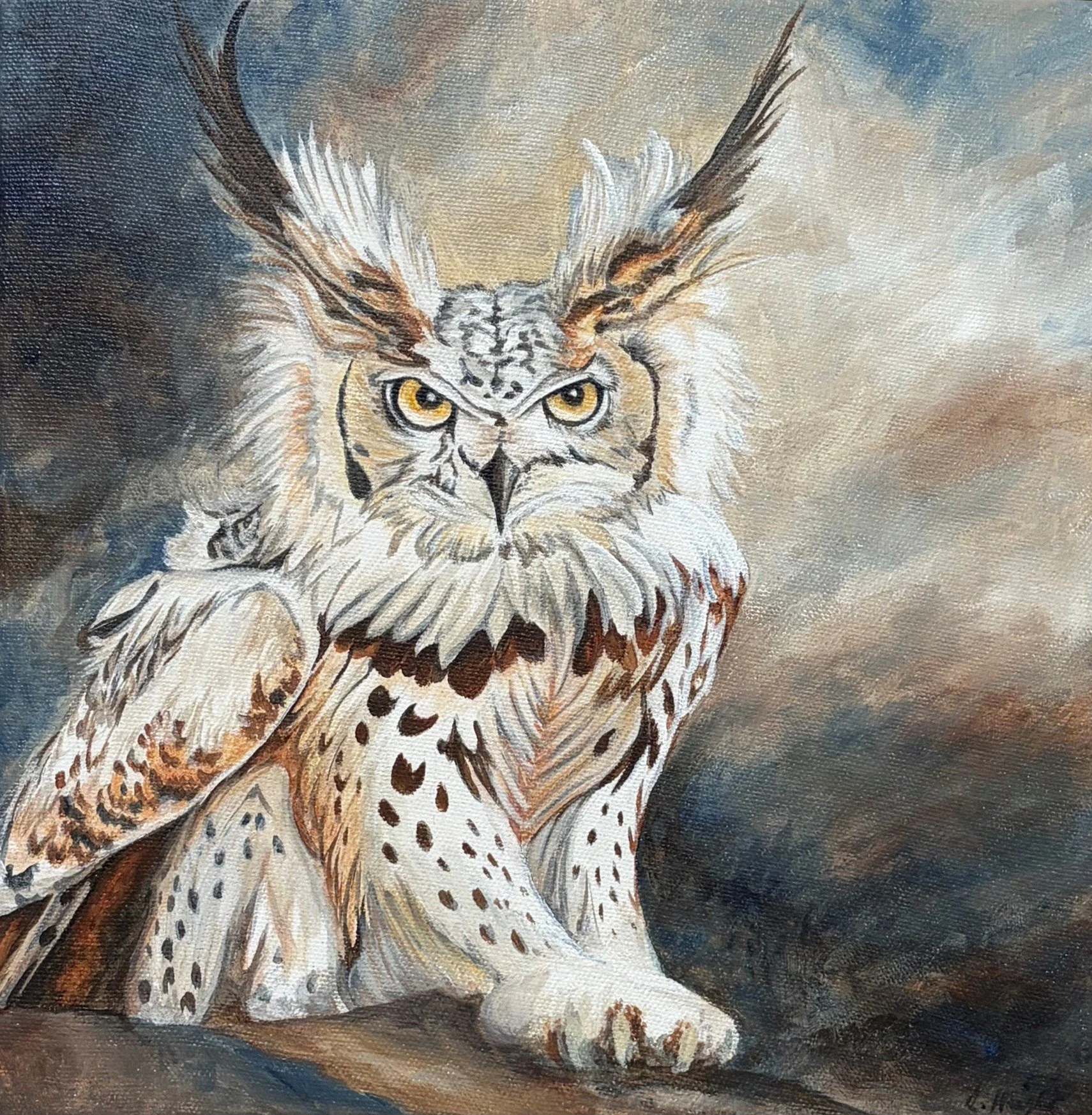 Owl | Acrylic on Canvas | 10"x 10"