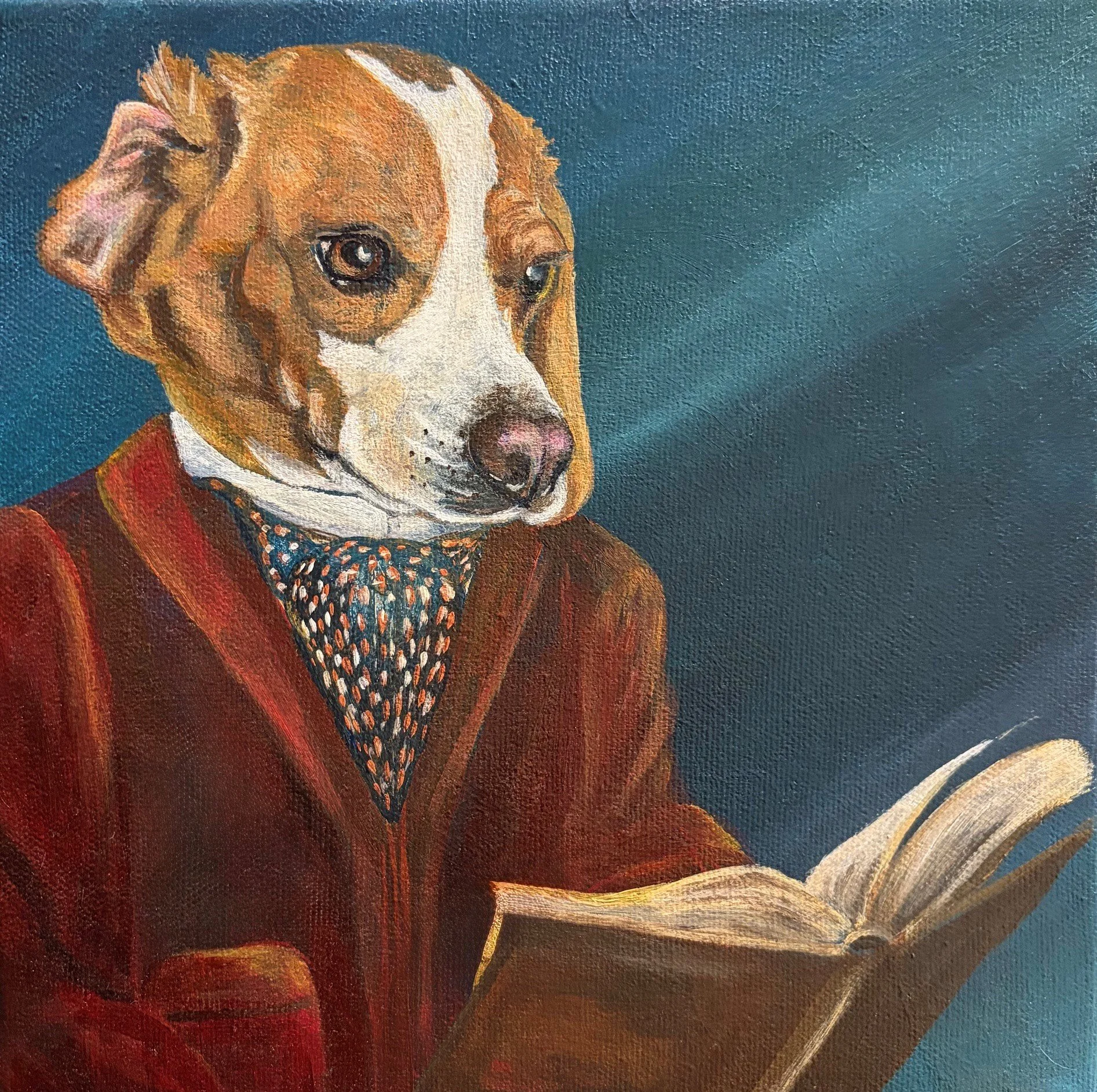 Regal Beagle | Acrylic on Canvas | 10"x 10"