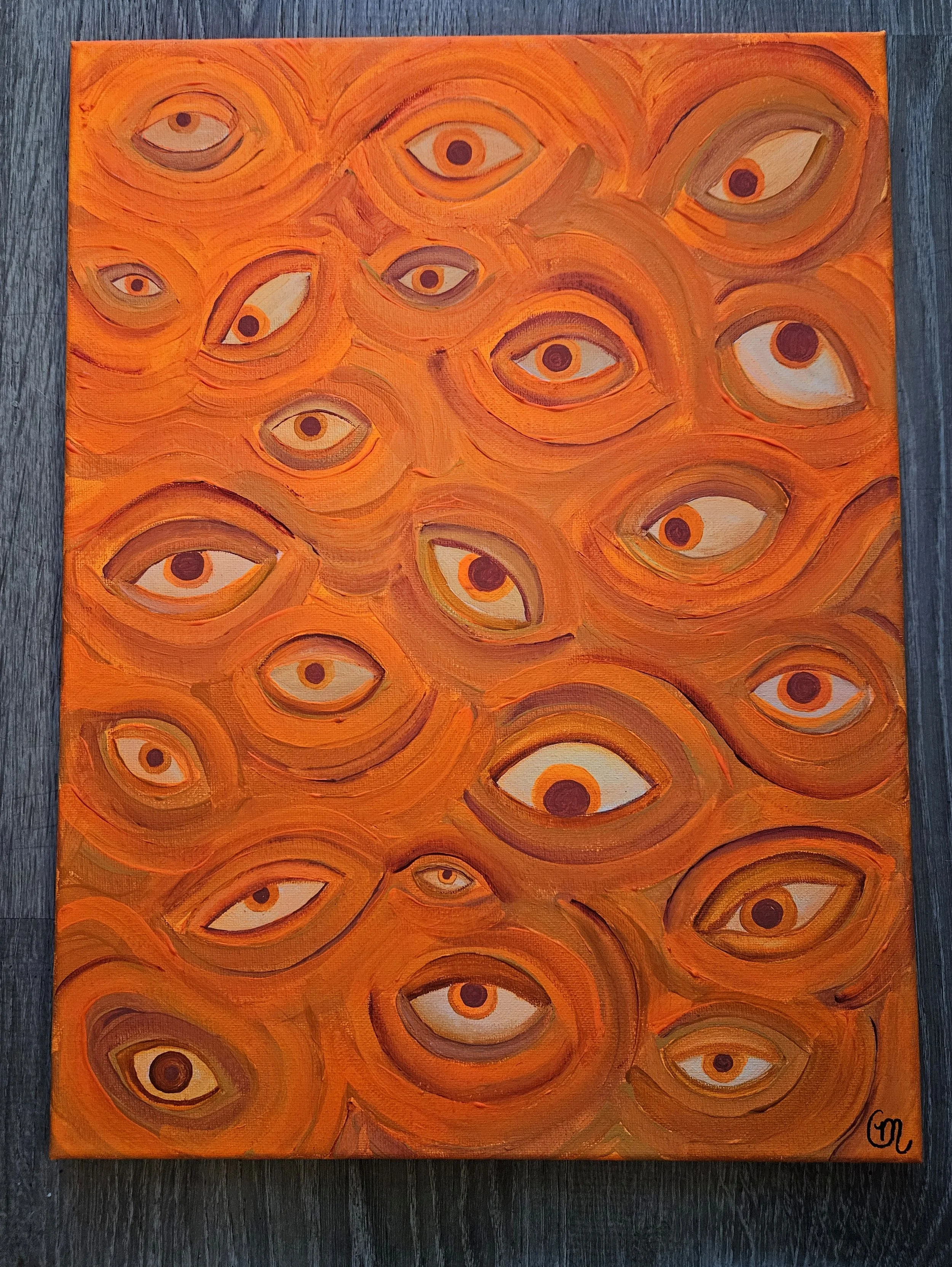 'We See' Painting - Orange Installment