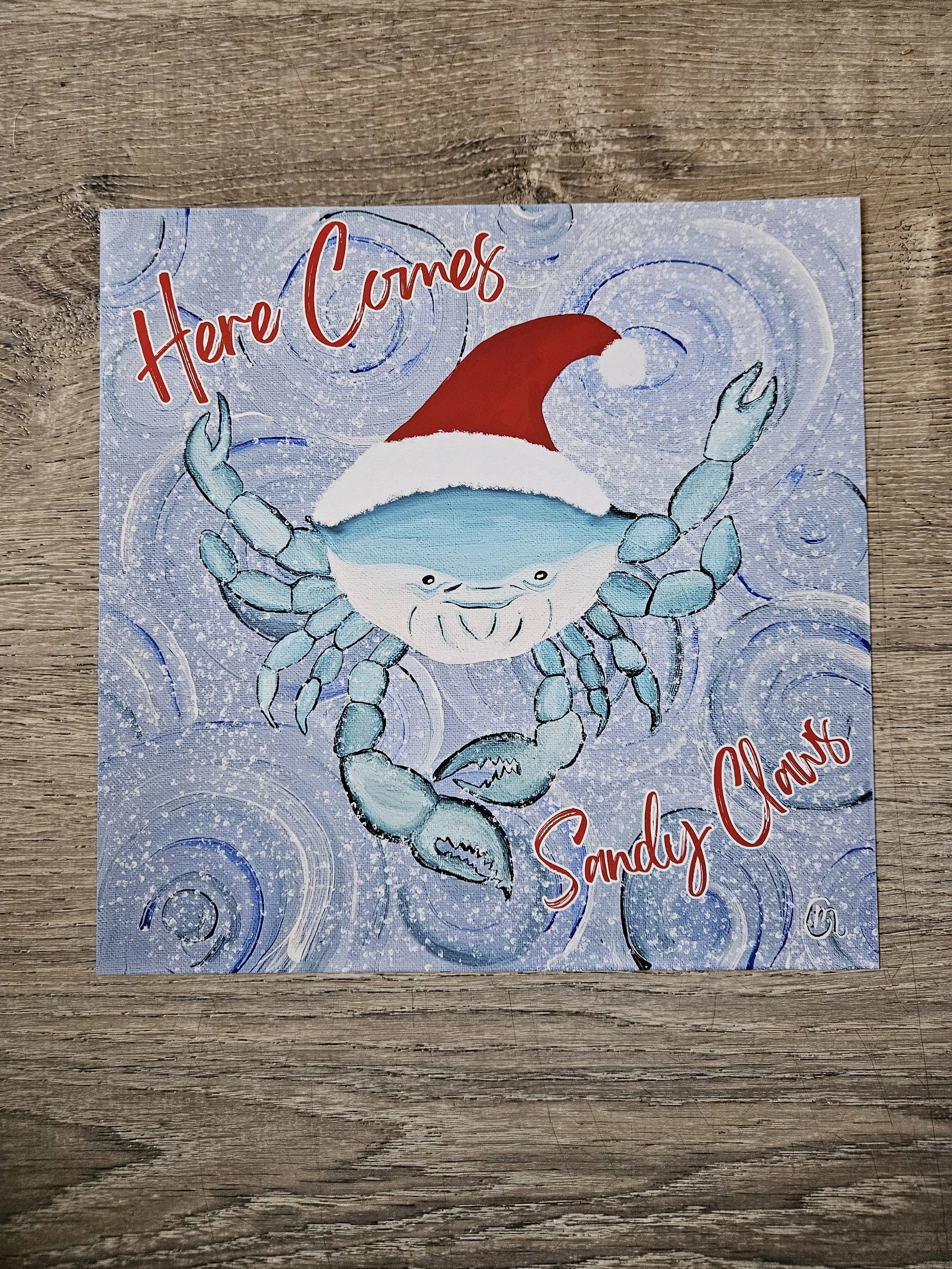 "Here Comes Sandy Claws" Giclee Print
