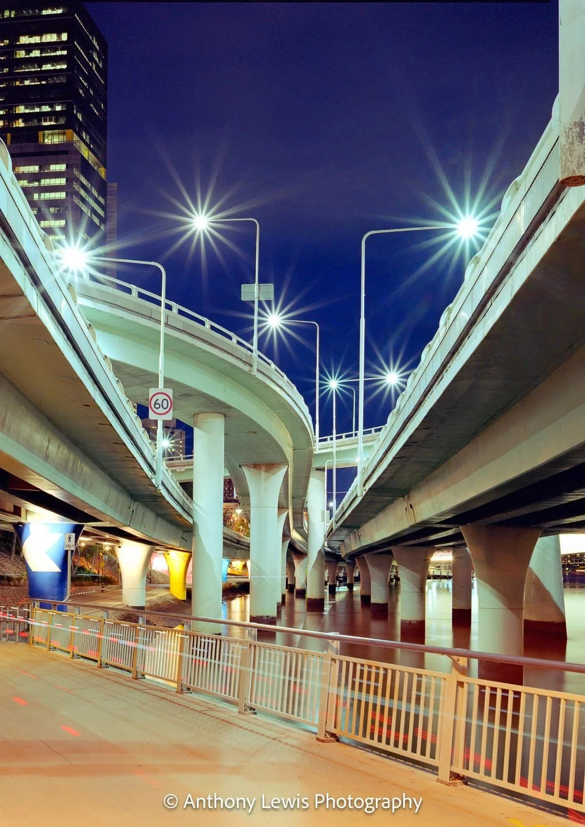 Brisbane Freeway, 4x5 inch Portra film
