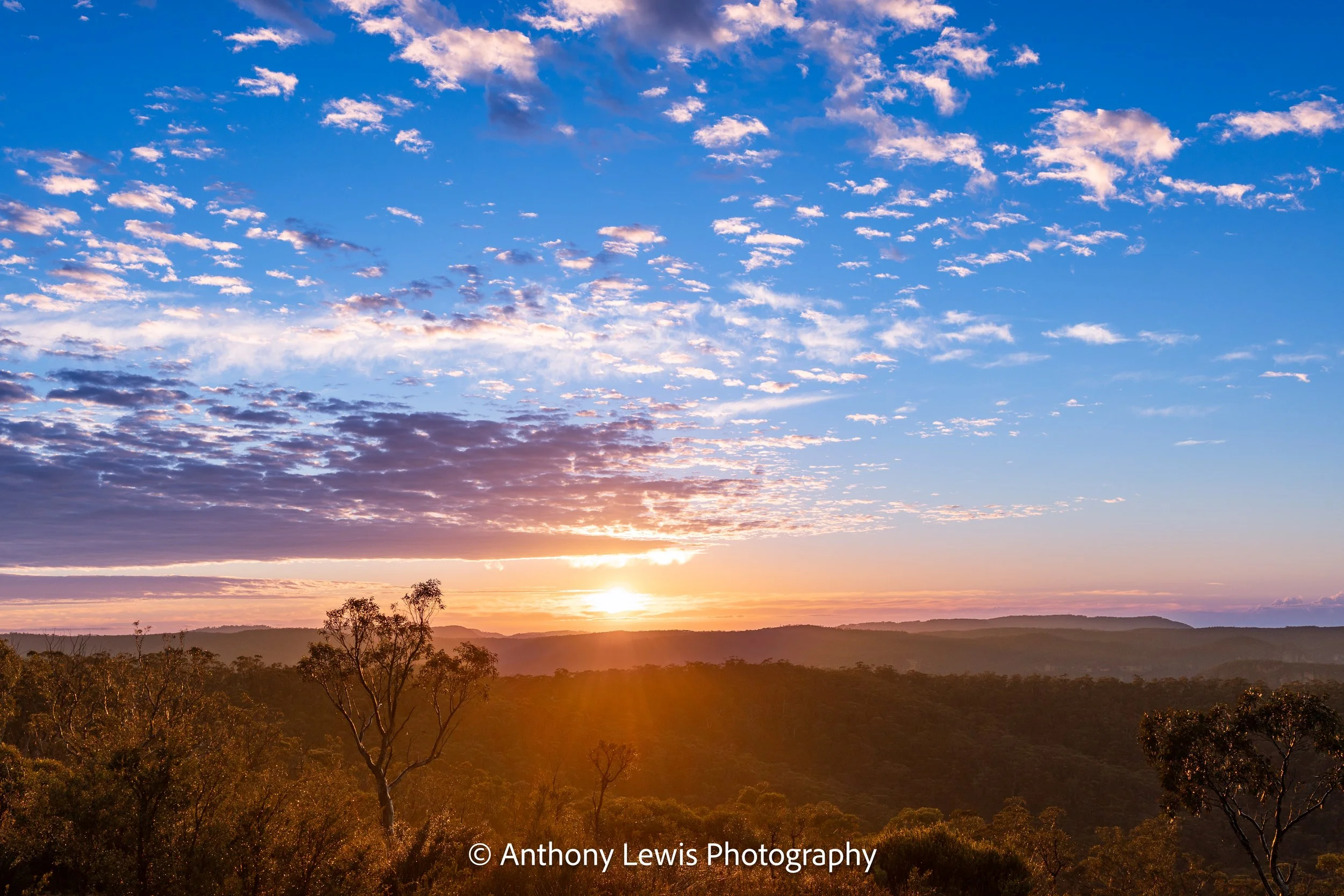 Rolling Blue Mountains, sunrise