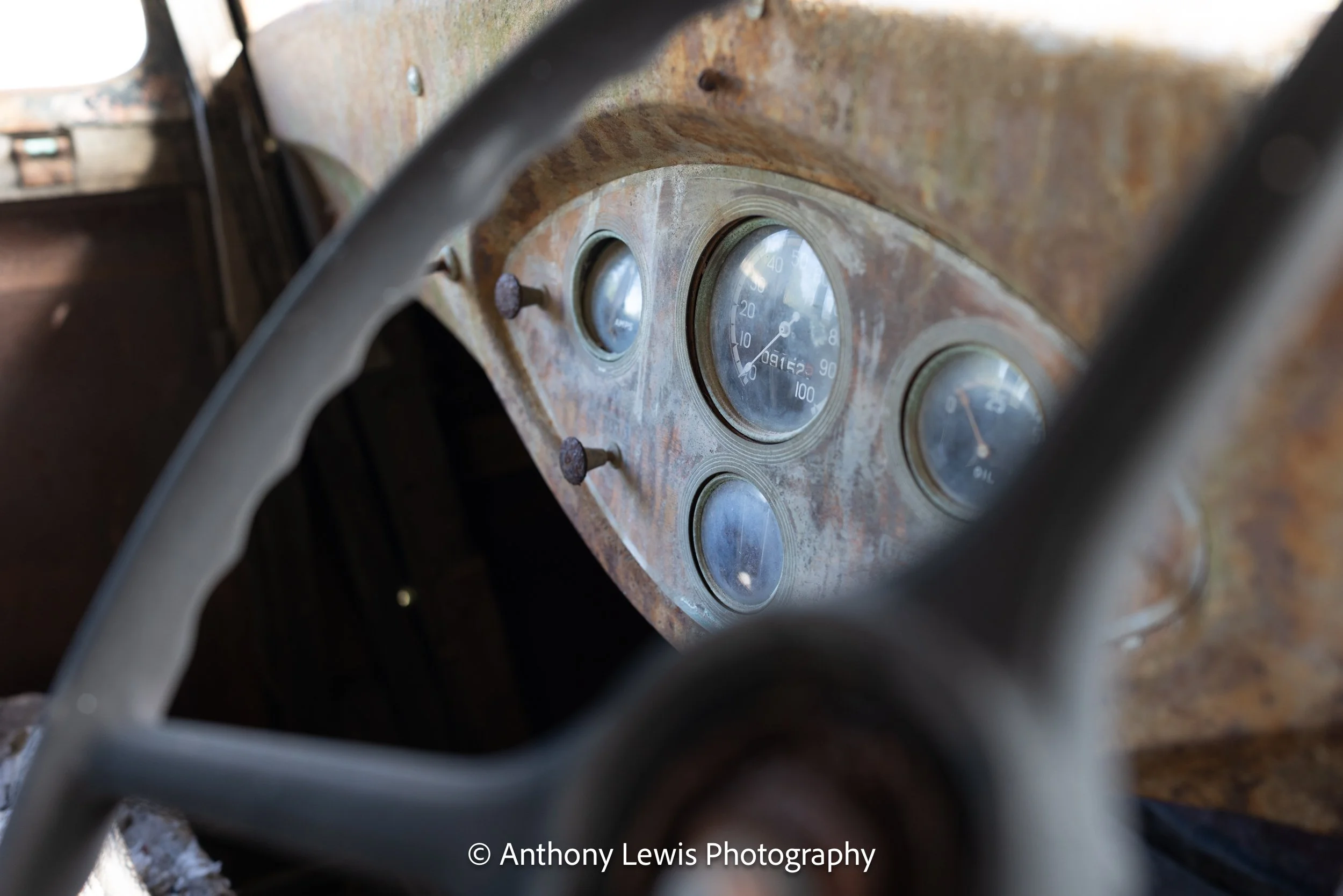 Unknown Car Dashboard, Hill End