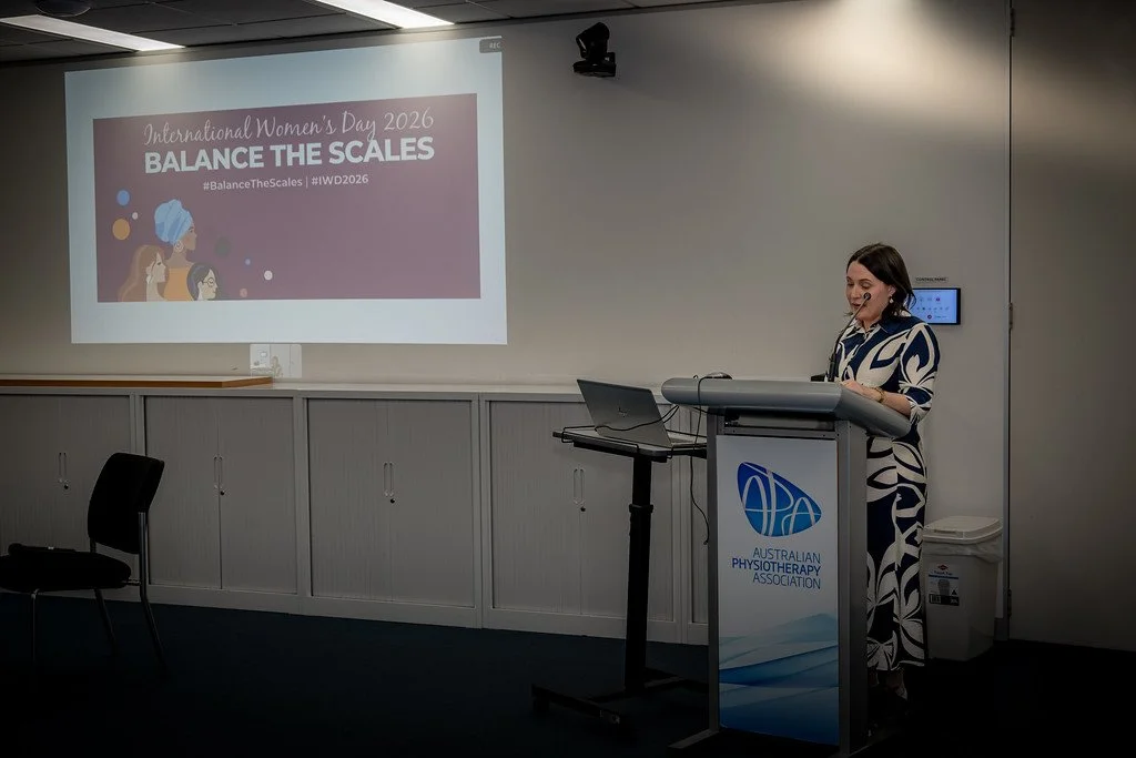 Speaking at the Australian Physiotherapy Association's International Women's Day lecture - 2026 