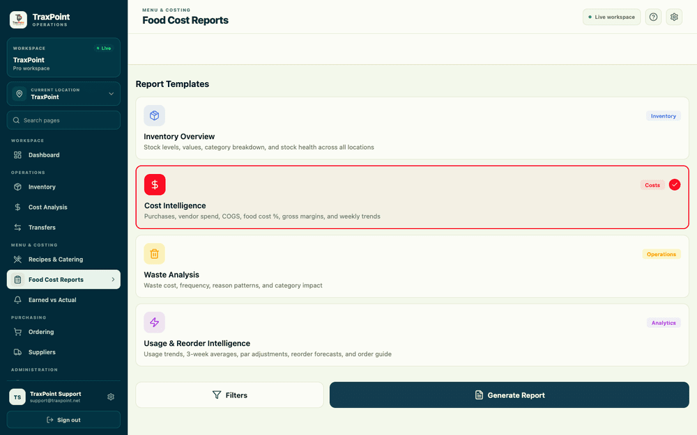 TraxPoint Reporting