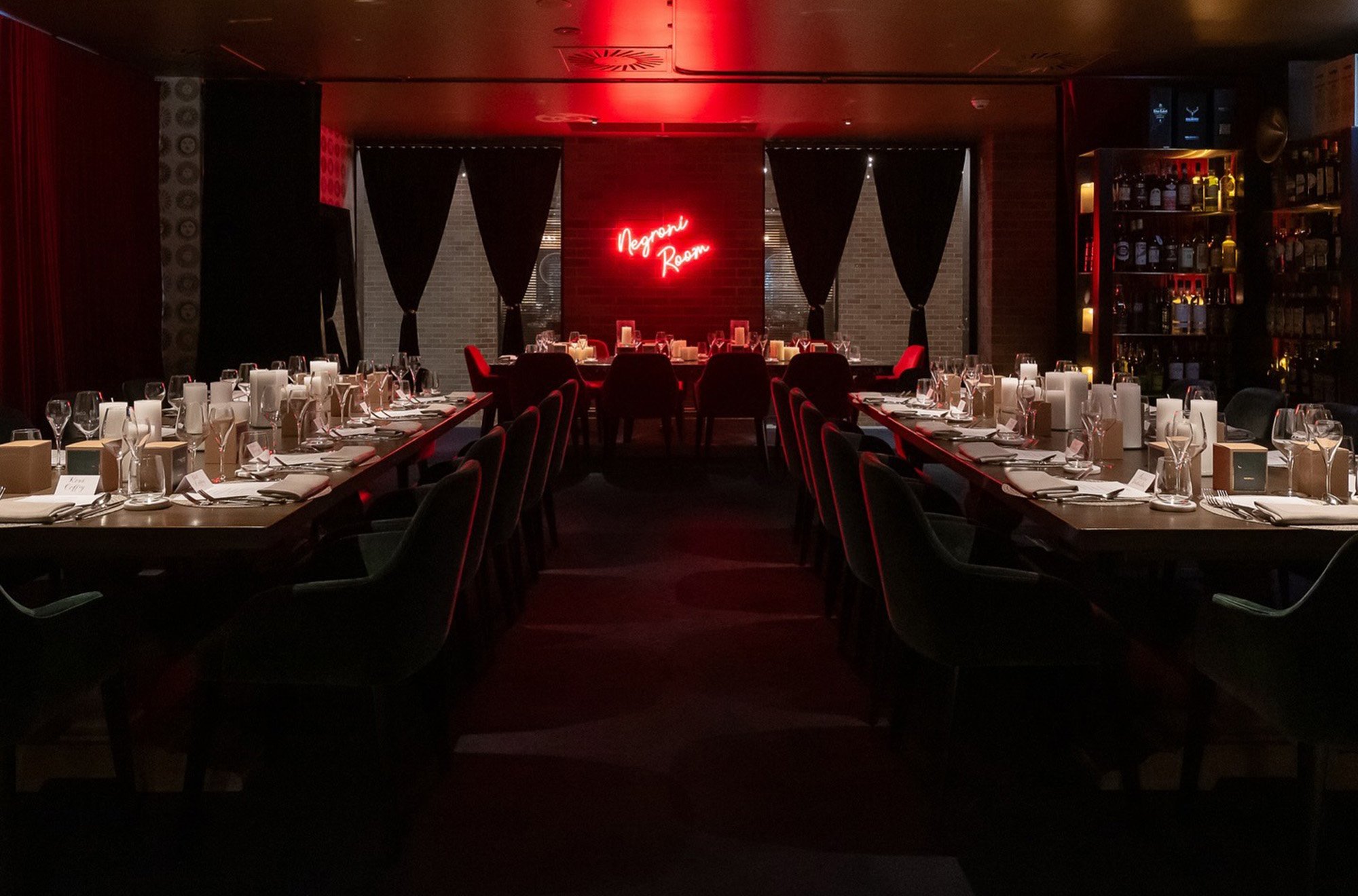 Photo of semi private function rooms at Bar Conte Sydney CBD  for up to 16 seated guests, perfect for intimate gatherings and private dinners
