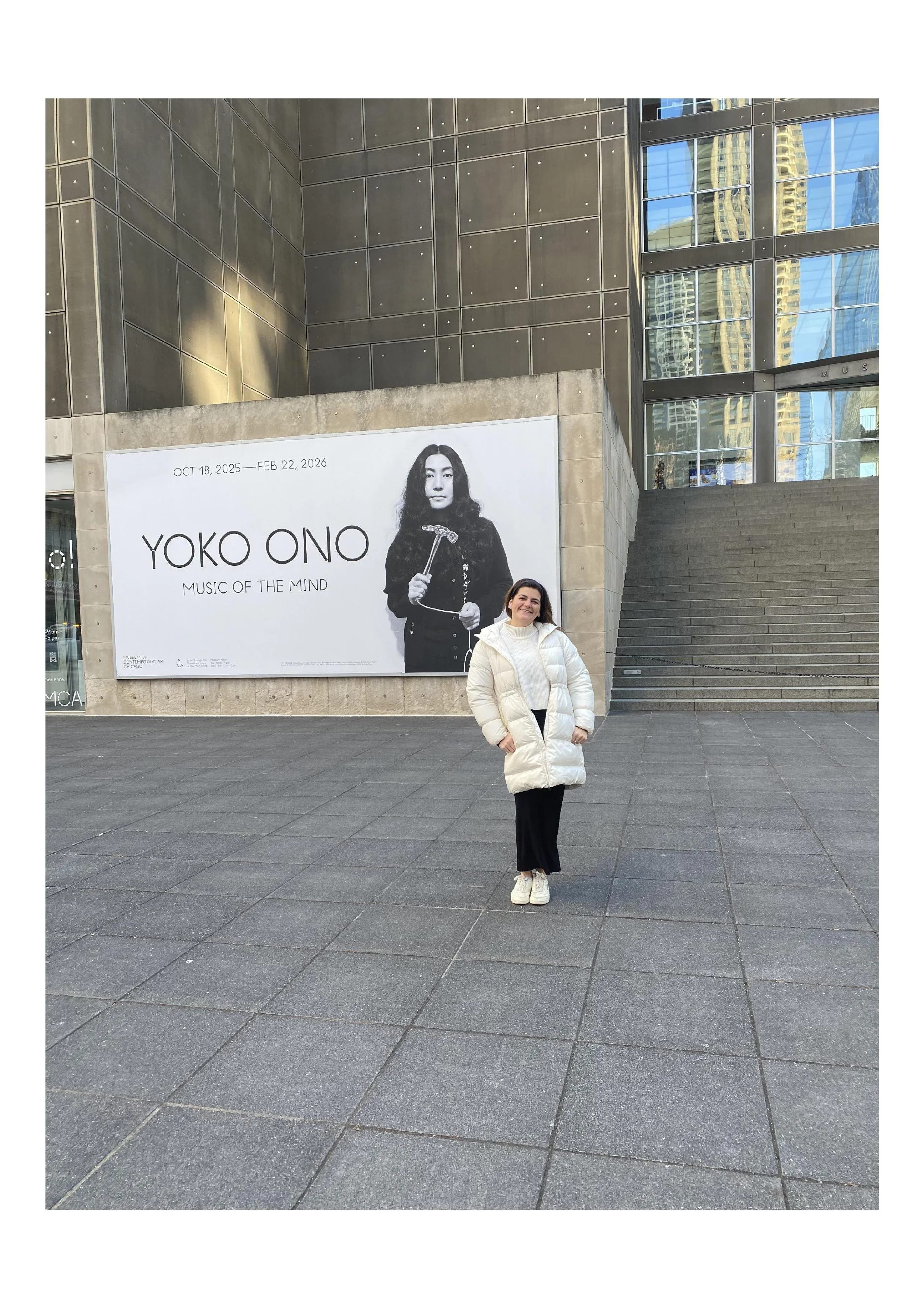 Jamie Pitts and her favorite artist Yoko Ono.