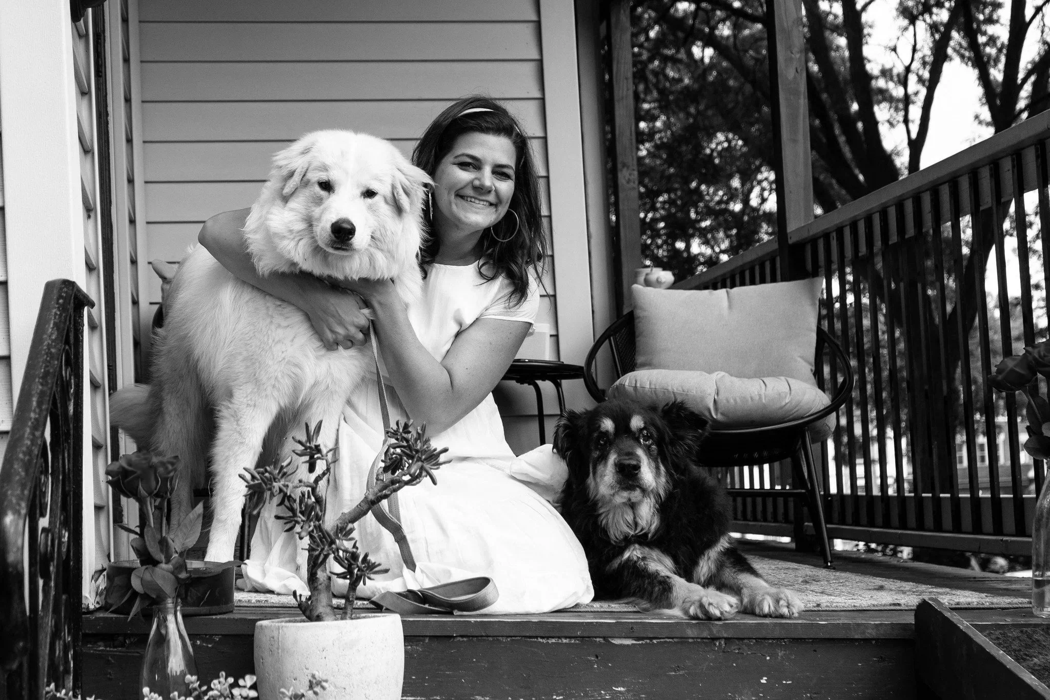 Jamie Pitts and her dog Eva.