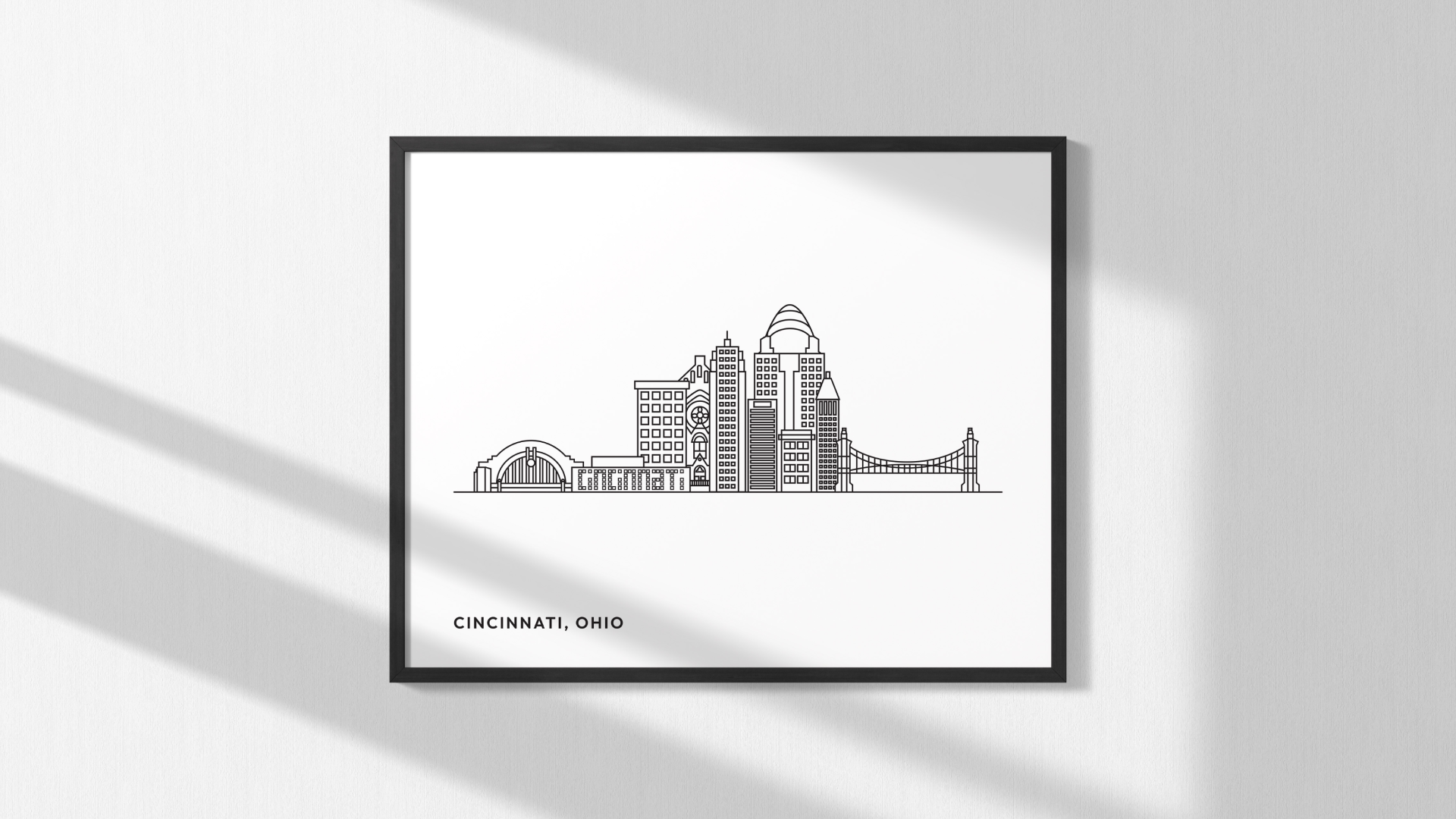 Cincinnati, Ohio Line Art