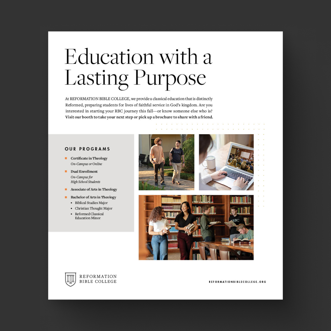 Reformation Bible College Ad
