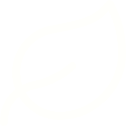 Outline of a leaf with a curved central vein on a black background