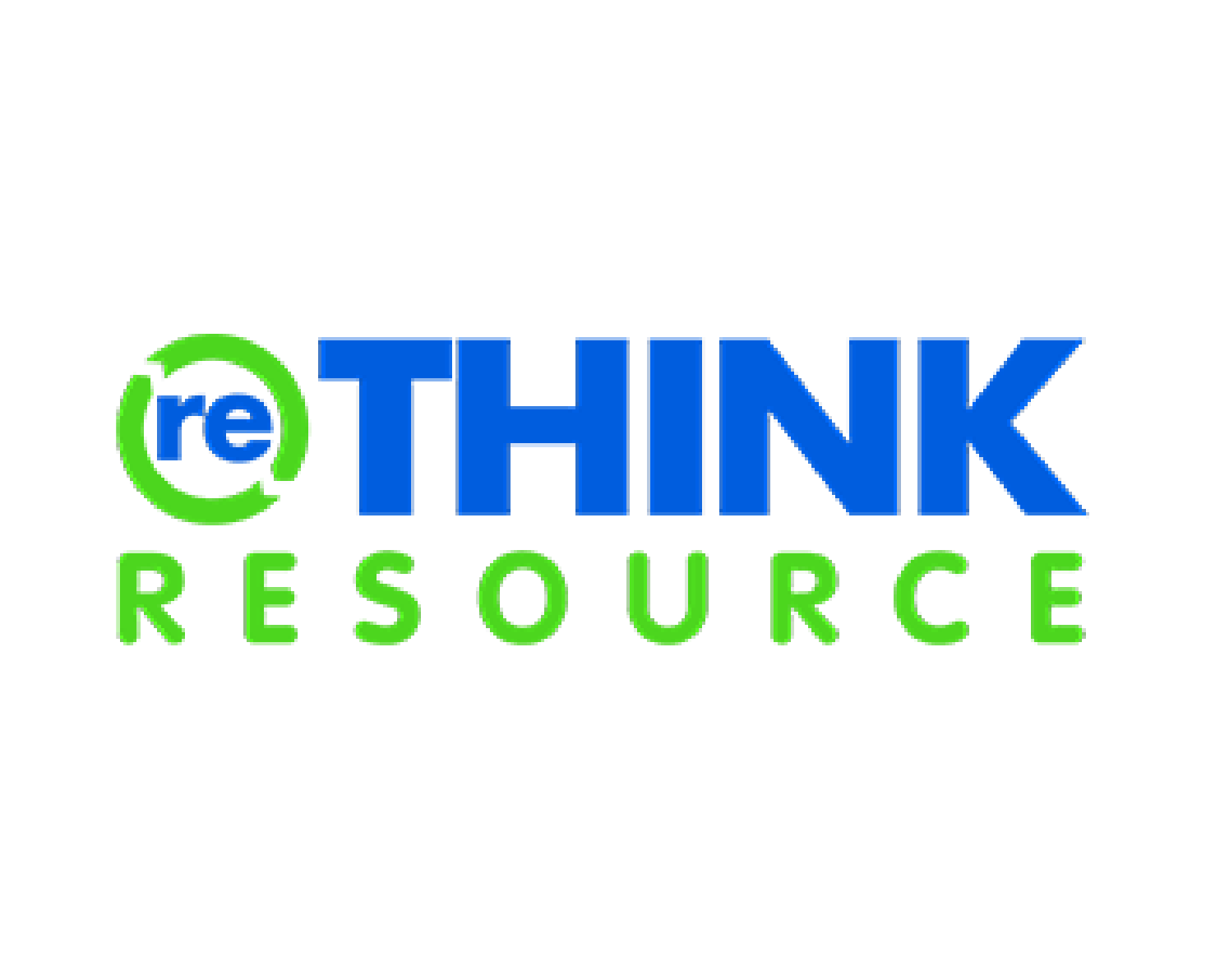 Bright blue and green logo for waster reduction company.