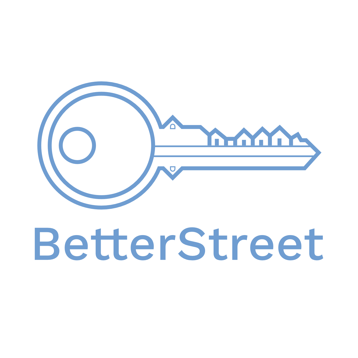 Blue key outline for housing consultancy.