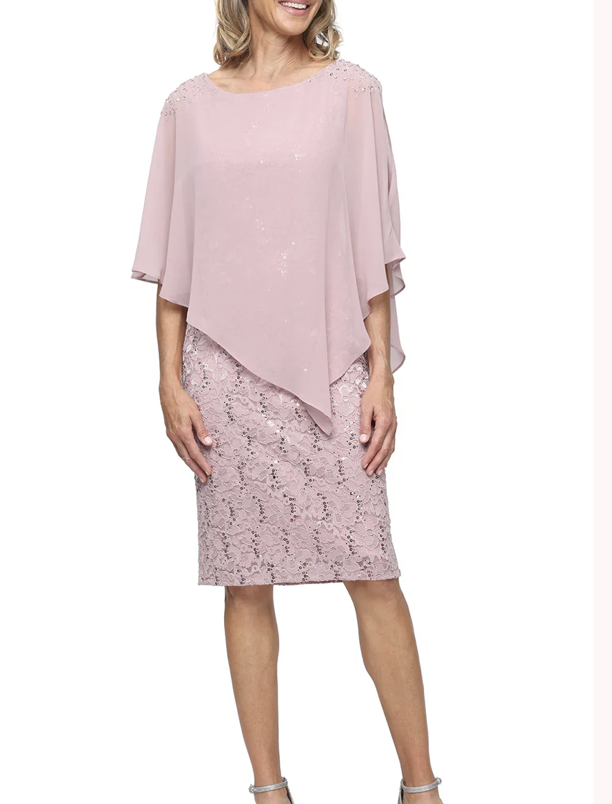 CAPE OVERLAY DRESS