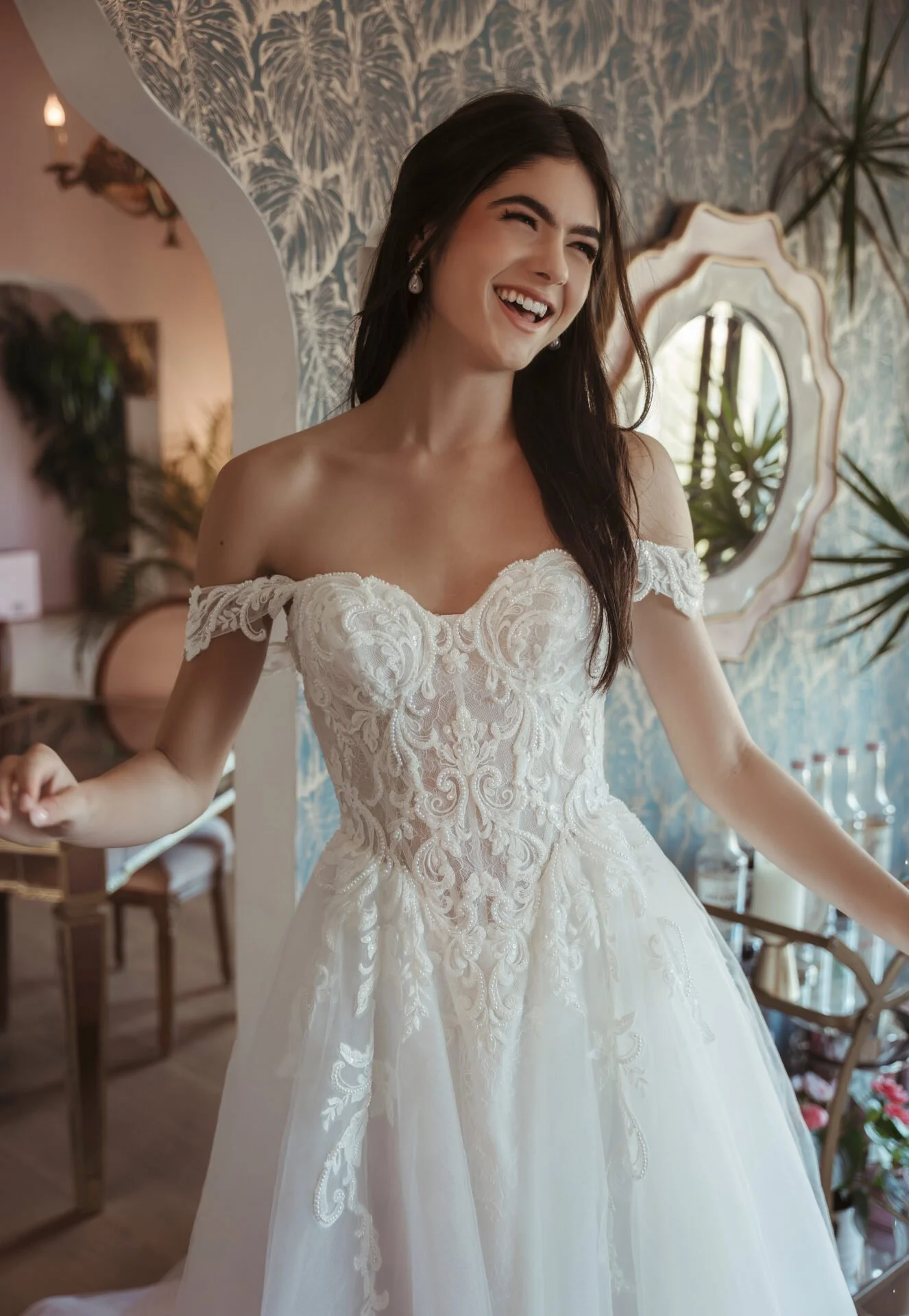 BEADED A-LINE WEDDING GOWN