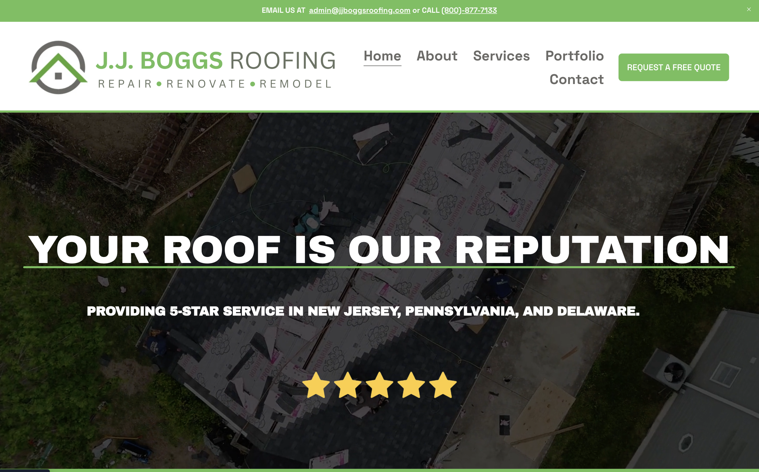 Roofing Contractor Page