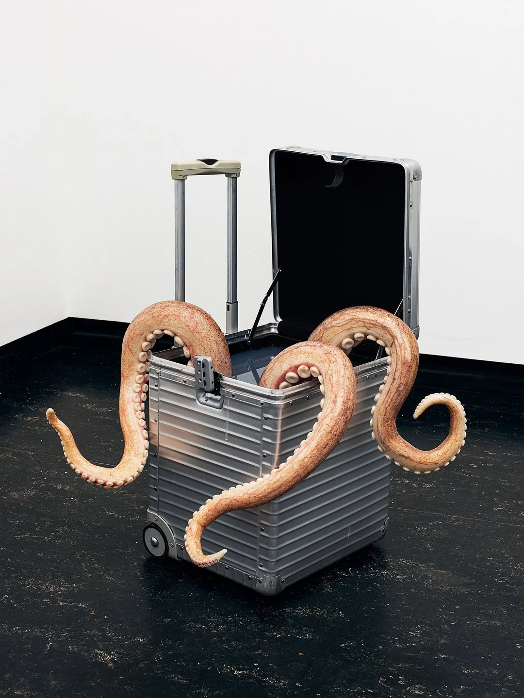 Liam Denny, Lost, 2020, silicone, silicone pigment, Limited Edition IBM Rimowa Pilot case. 4.jpeg