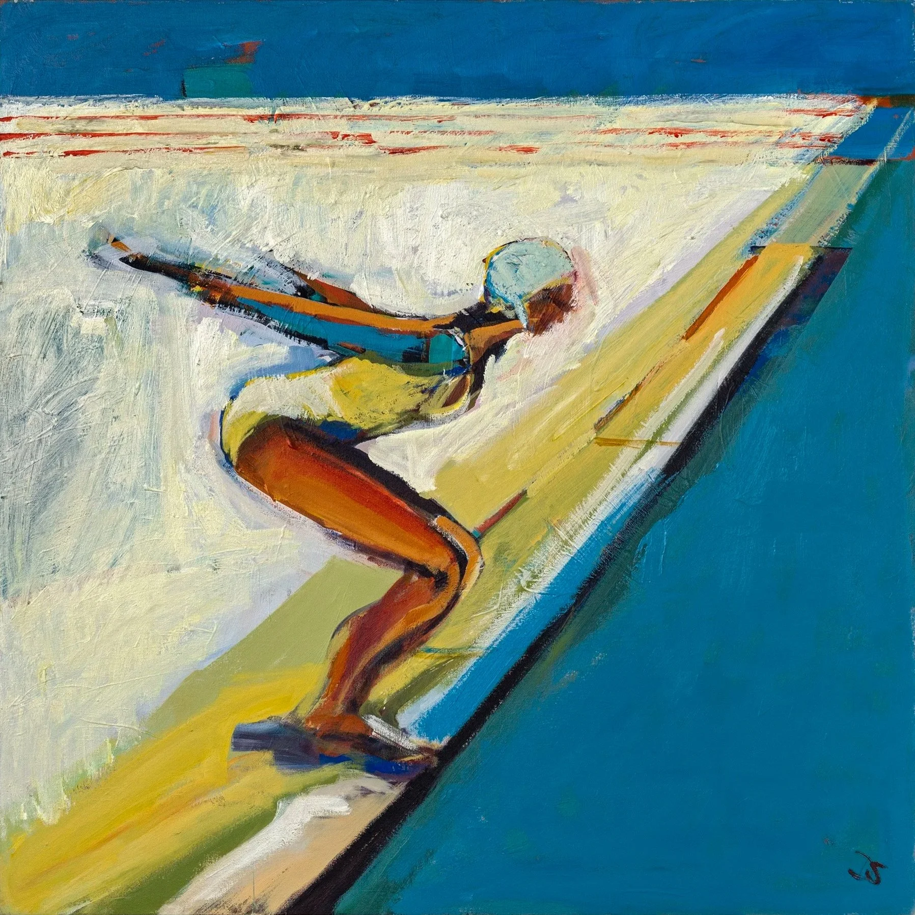 Summer Dive
Acrylic and oil on canvas, 40 x 40 in