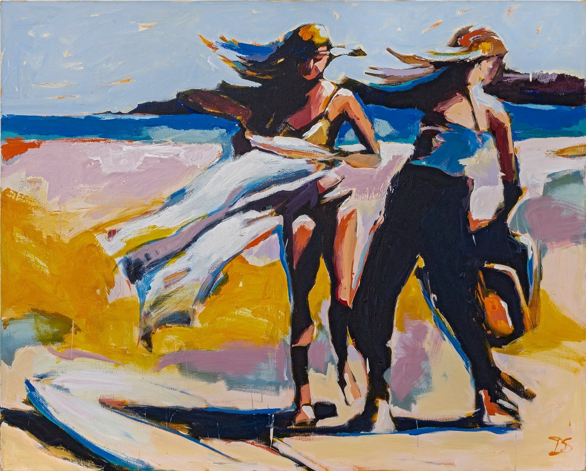 Breezy Beach Day
Acrylic and oil on canvas, 48 x 60 in