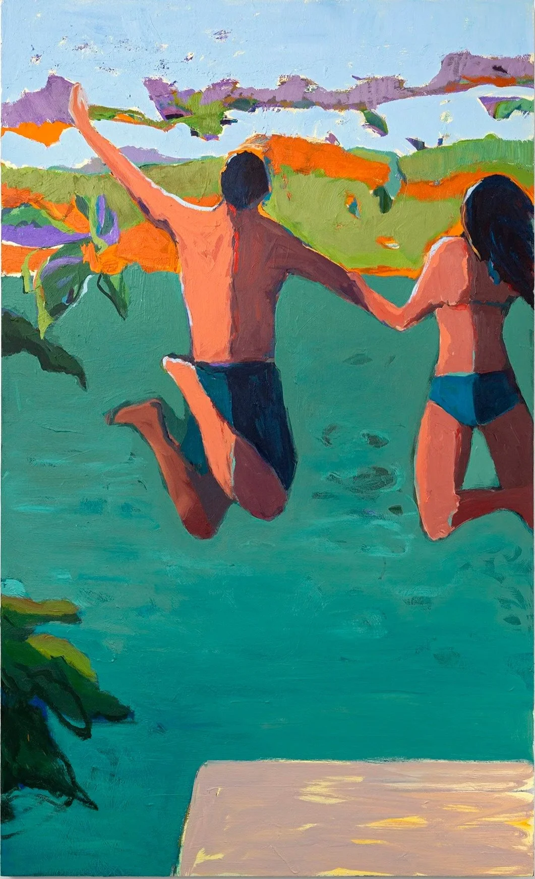 The Plunge
Acrylic on canvas, 75 x 45 in