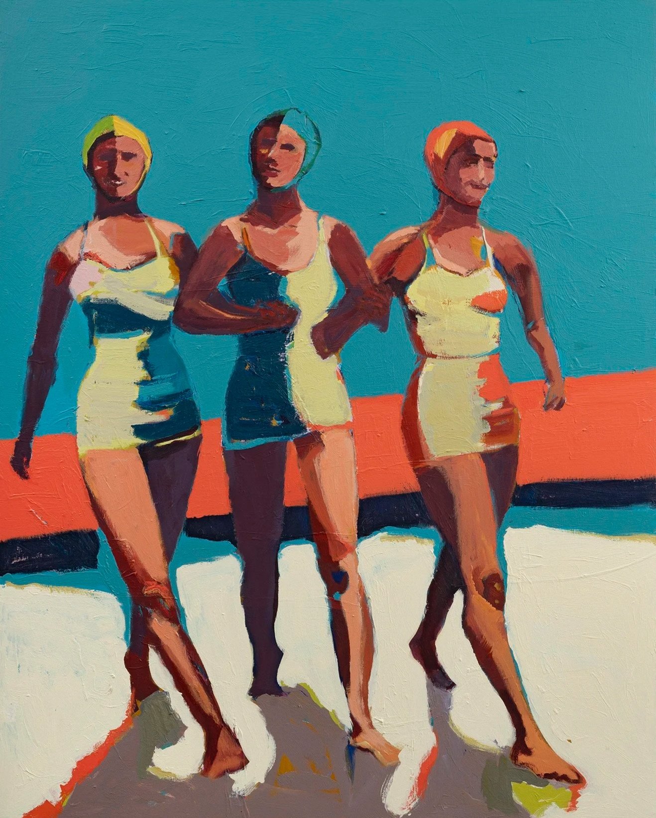 Swimmers
Acrylic and oil on canvas, 60 x 48 in
[Private Collection]