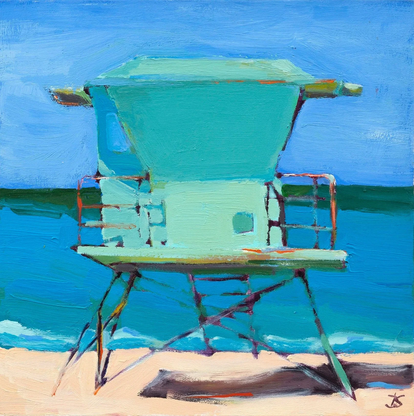 Lifeguard Station
Acrylic and oil on canvas, 20 x 20 in