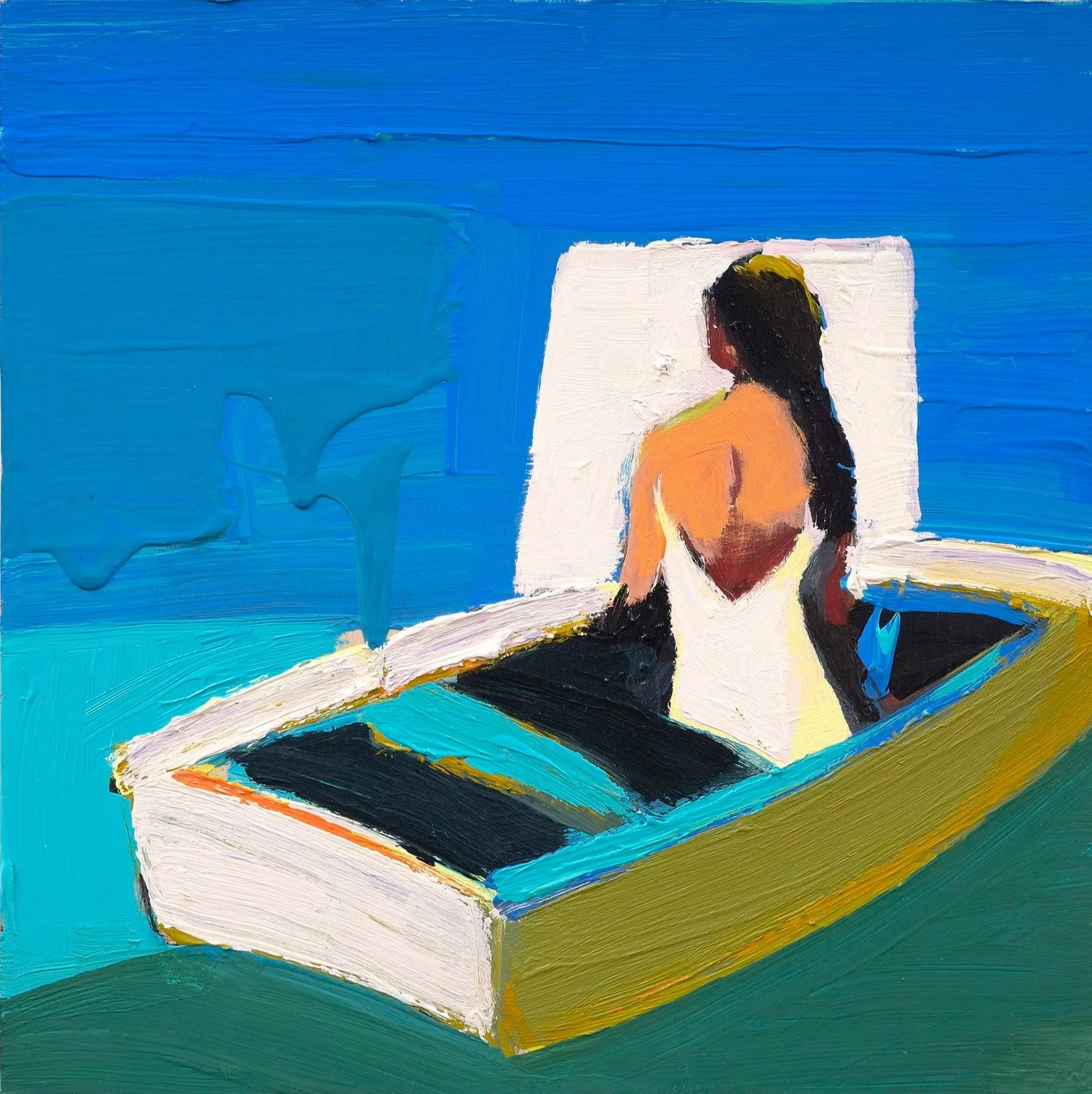 Tranquil Boat Ride
Acrylic and oil on wood panel, 12 x 12 in